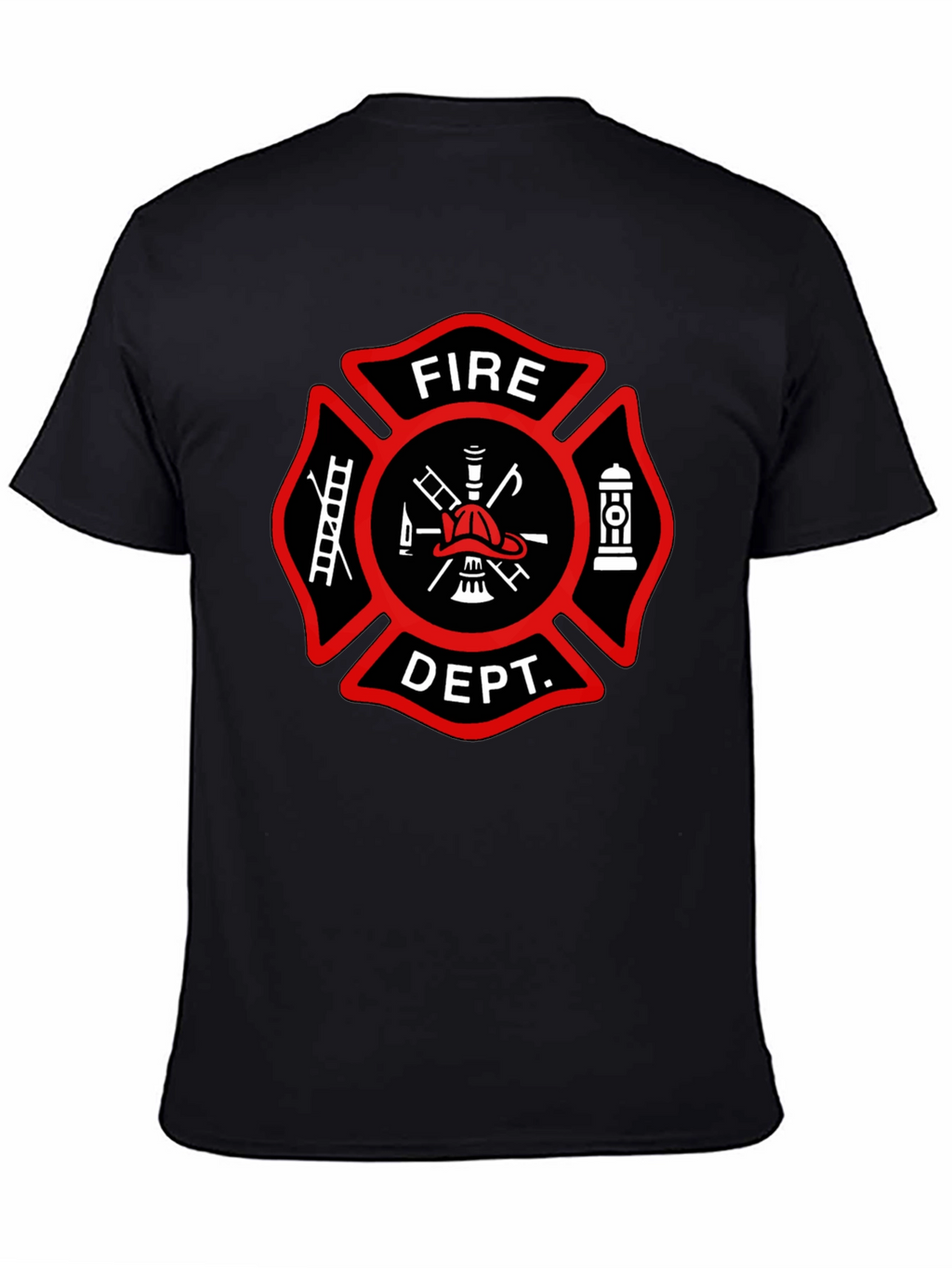 Fire Department T-Shirt Maltese Cross Design