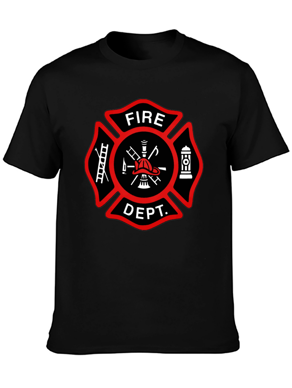 Fire Department T-Shirt Maltese Cross Design