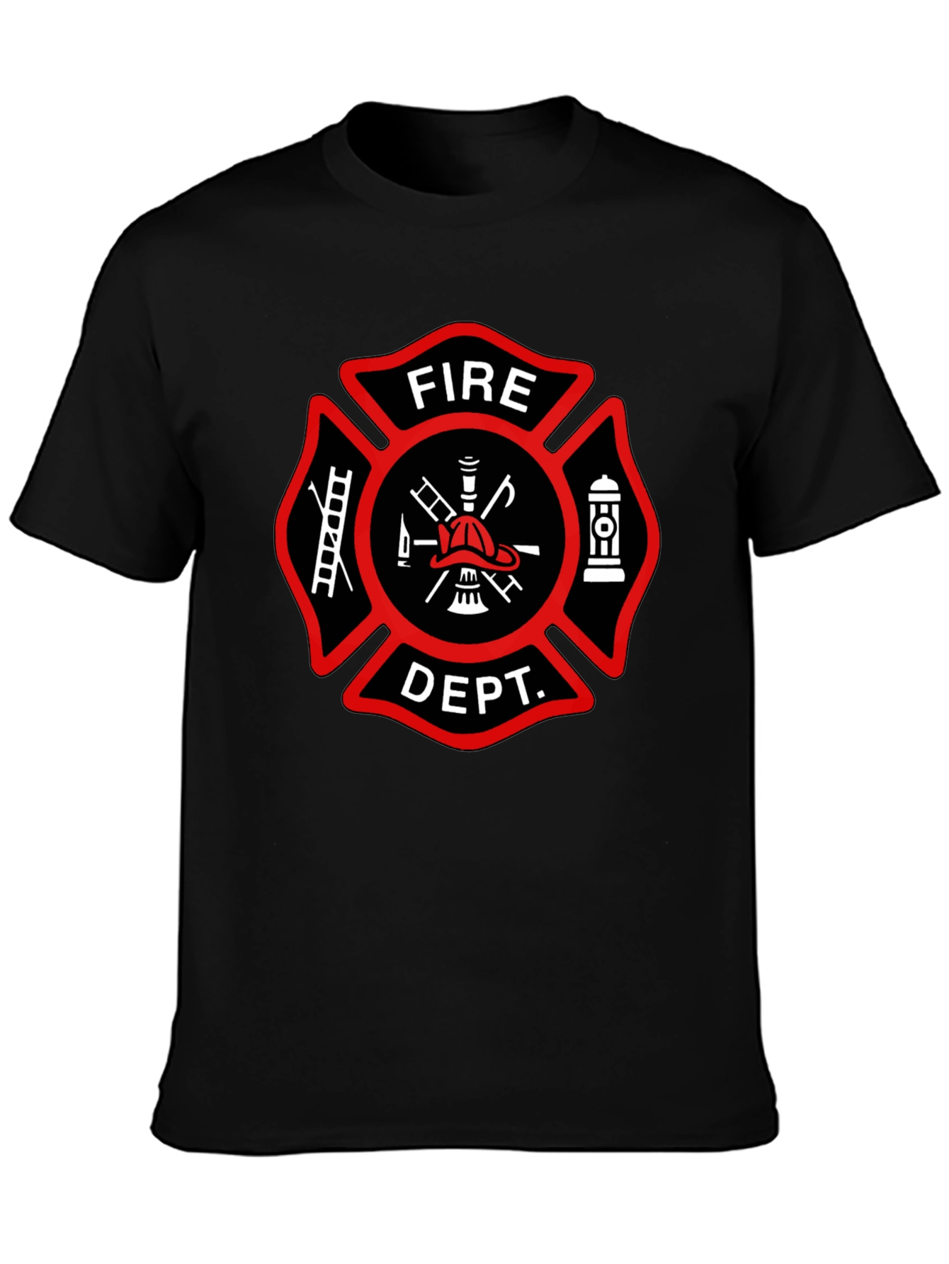 Fire Department T-Shirt Maltese Cross Design