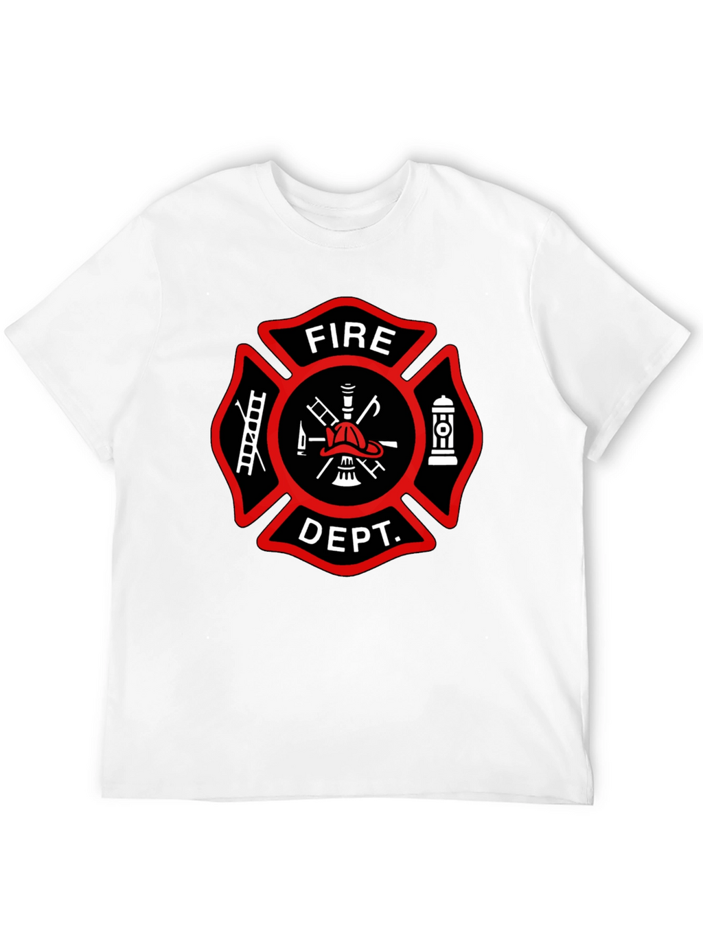 Fire Department T-Shirt Maltese Cross Design