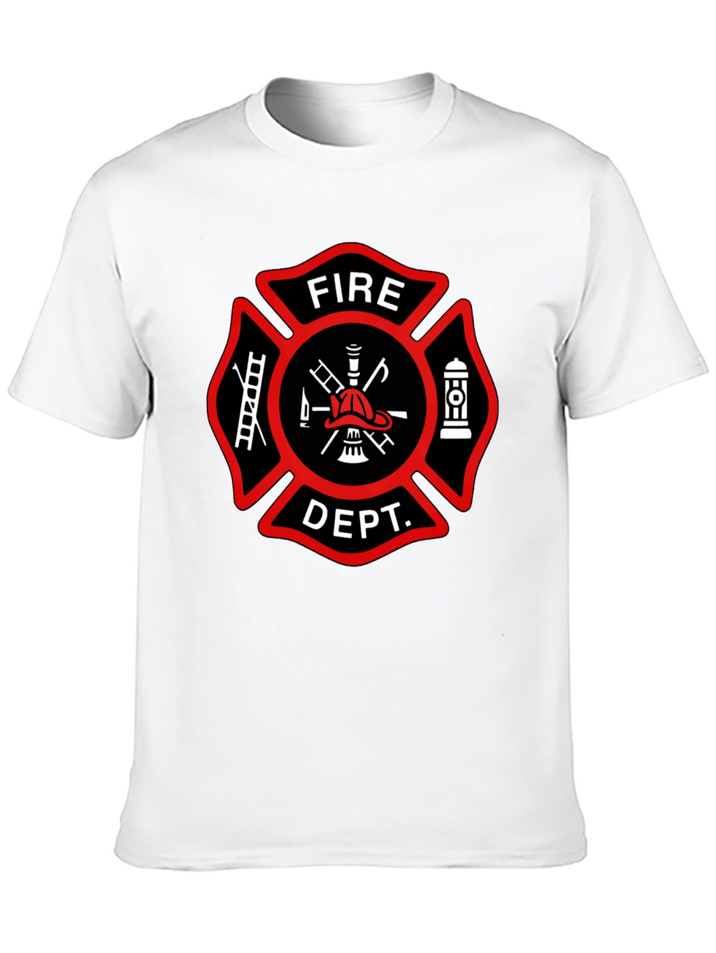 Fire Department T-Shirt Maltese Cross Design