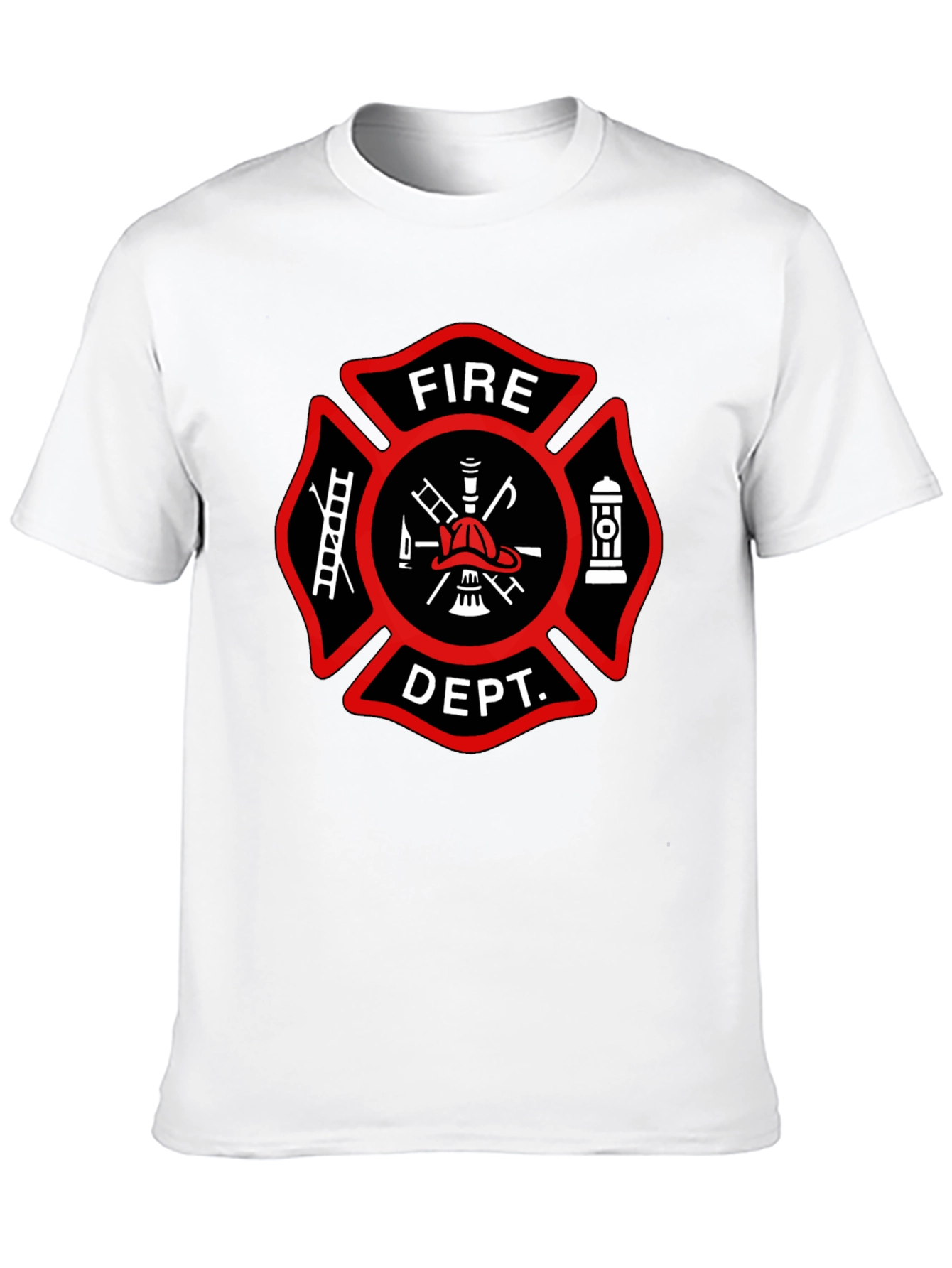 Fire Department T-Shirt Maltese Cross Design