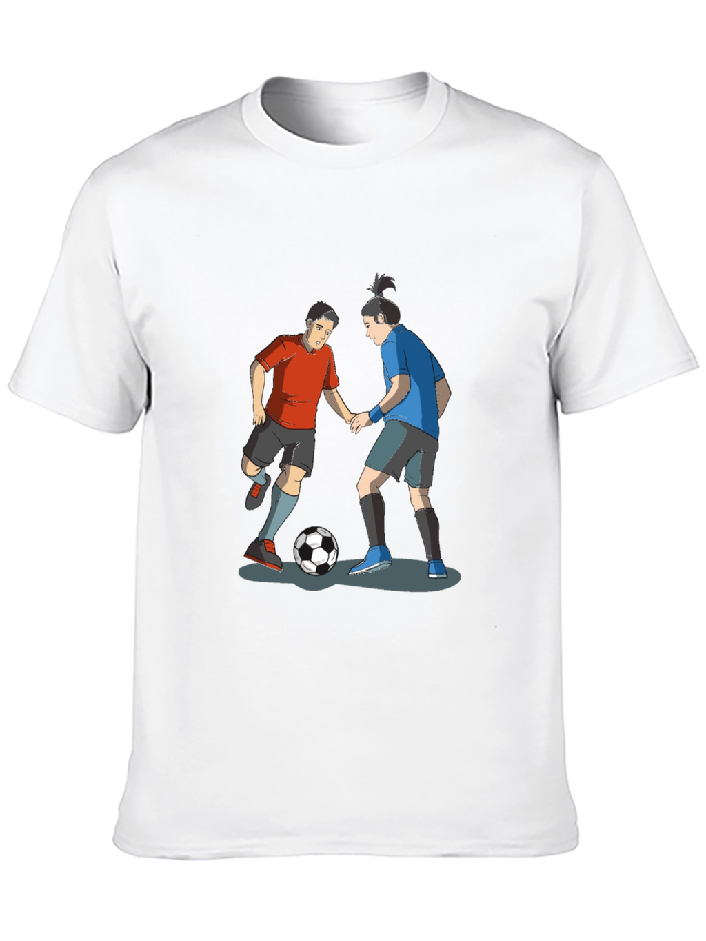 Soccer Player Graphic Black T-Shirt