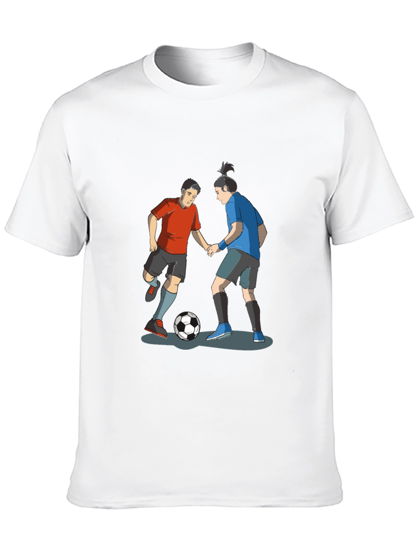 Soccer Player Graphic Black T-Shirt
