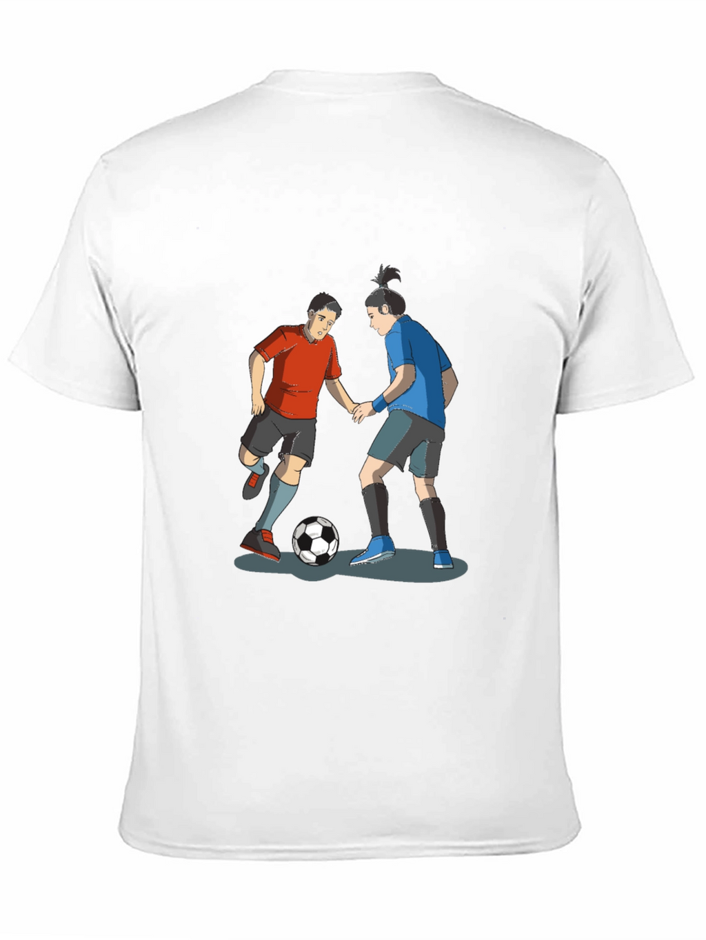 Soccer Player Graphic Black T-Shirt