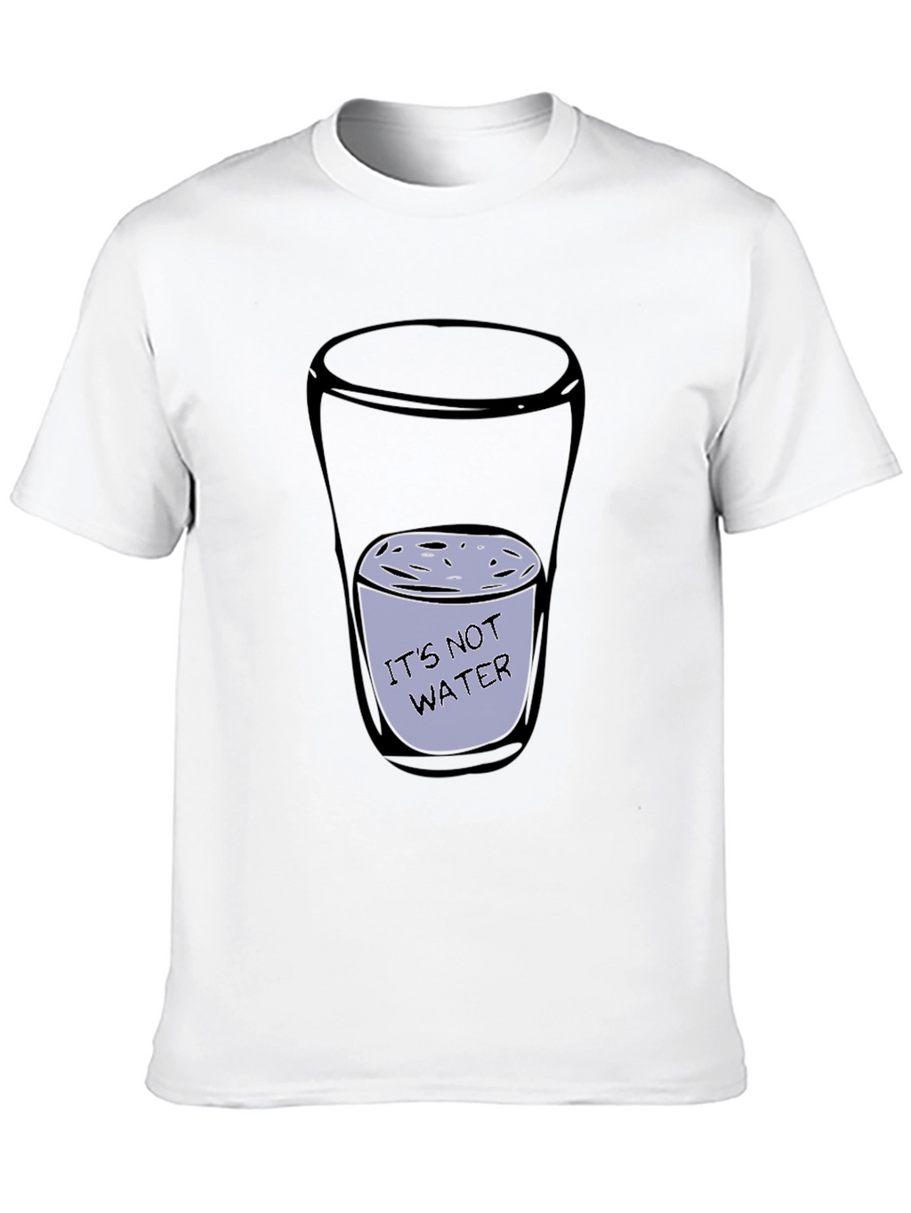 Humorous Its Not Water Graphic Tee - Black
