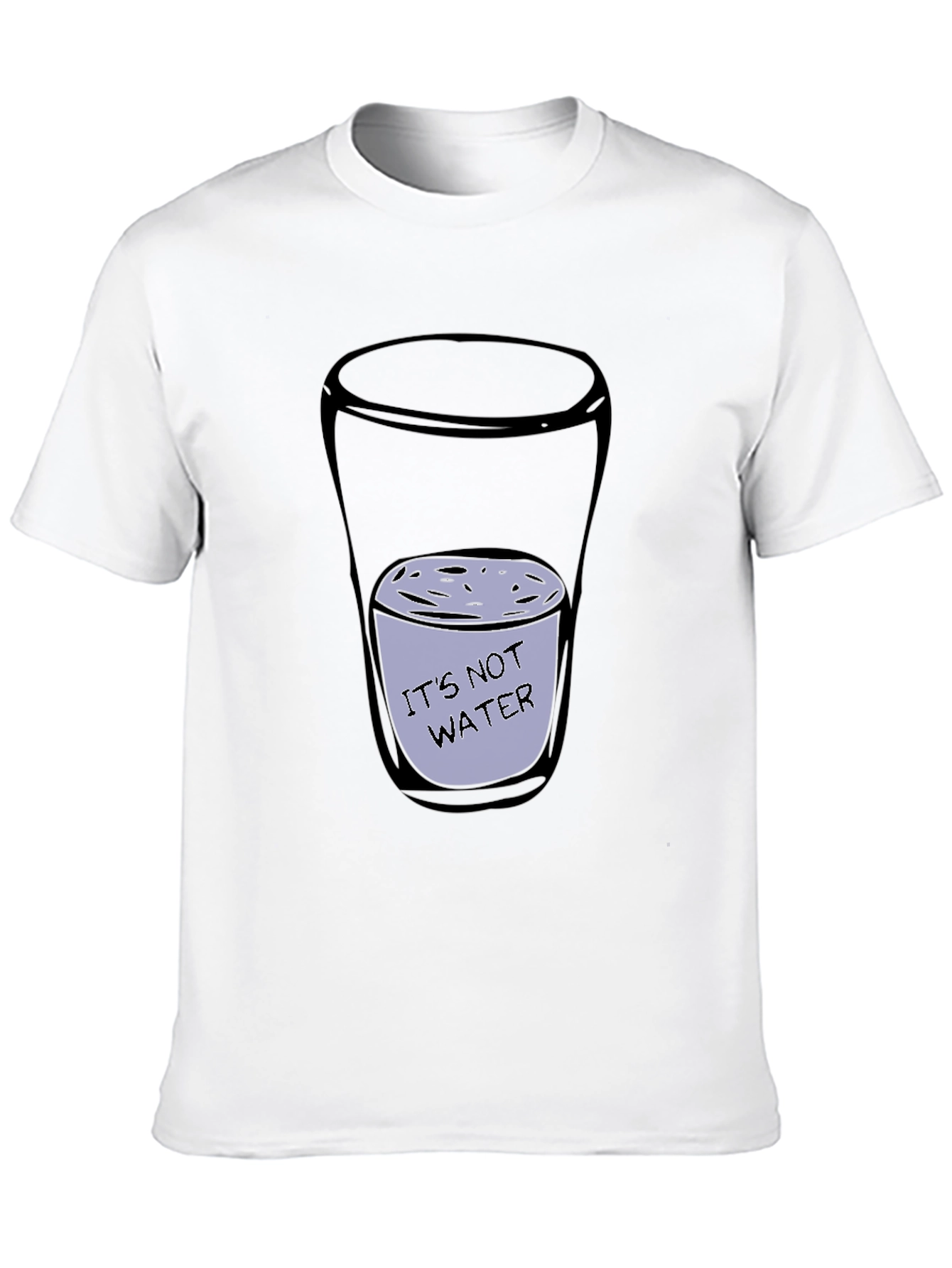 Humorous Its Not Water Graphic Tee - Black