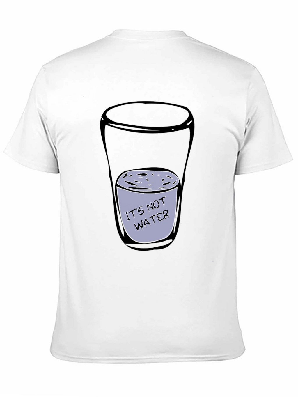 Humorous Its Not Water Graphic Tee - Black