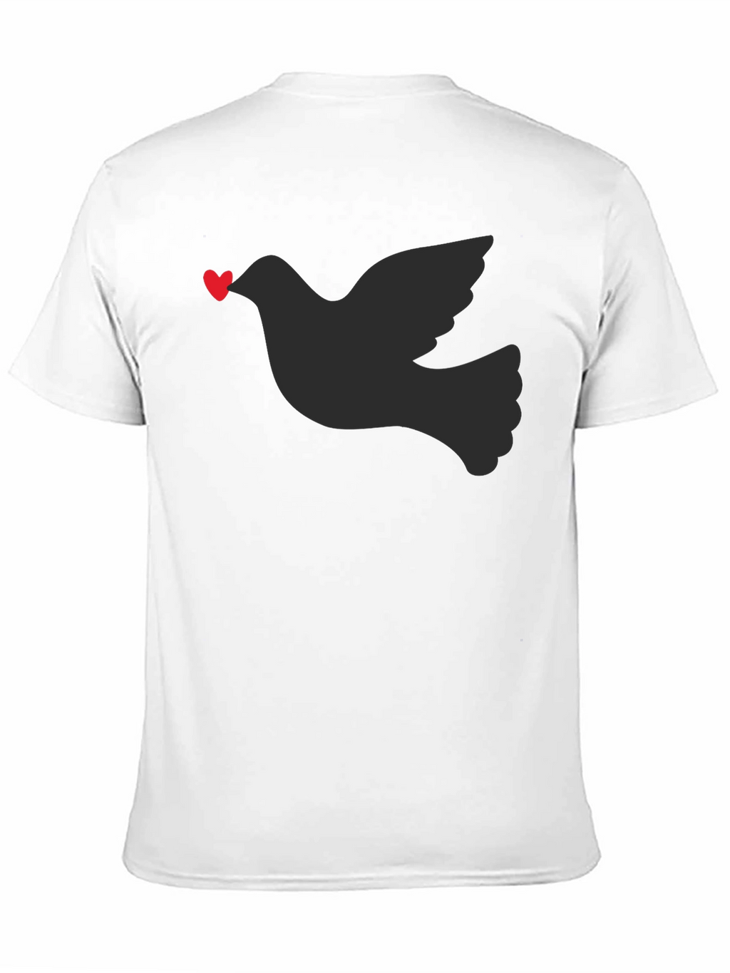 Dove Heart T-Shirt - Black