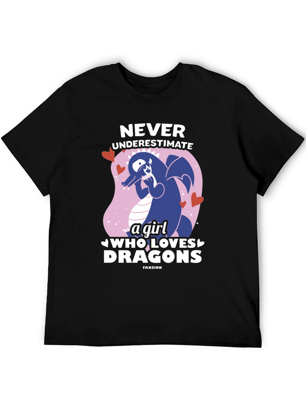 Never Underestimate a Girl Who Loves Dragons T-Shirt