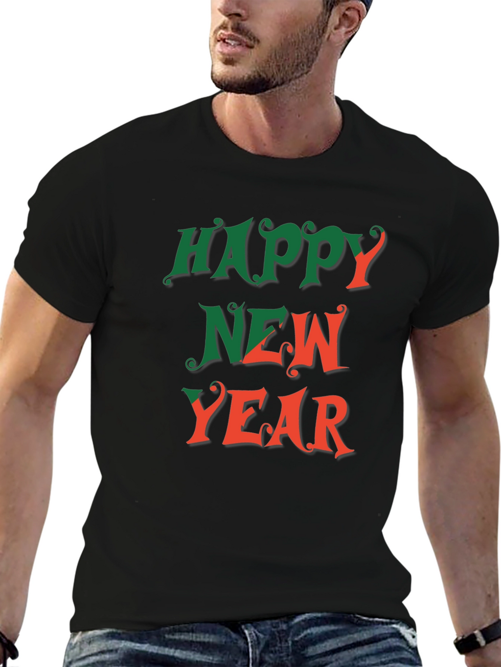 Happy New Year Graphic Tee - Festive Holiday Shirt