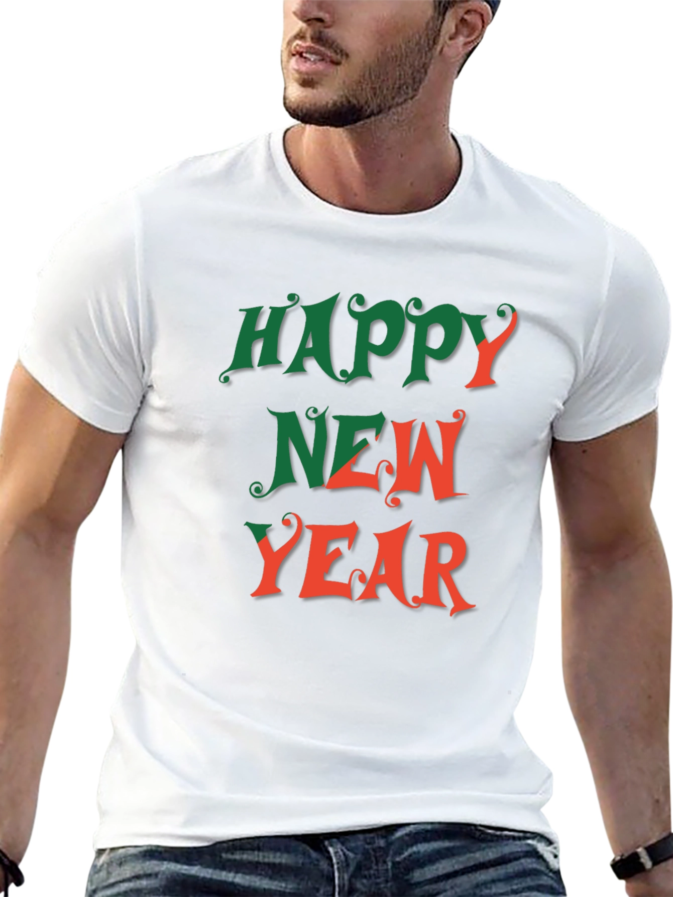 Happy New Year Graphic Tee - Festive Holiday Shirt