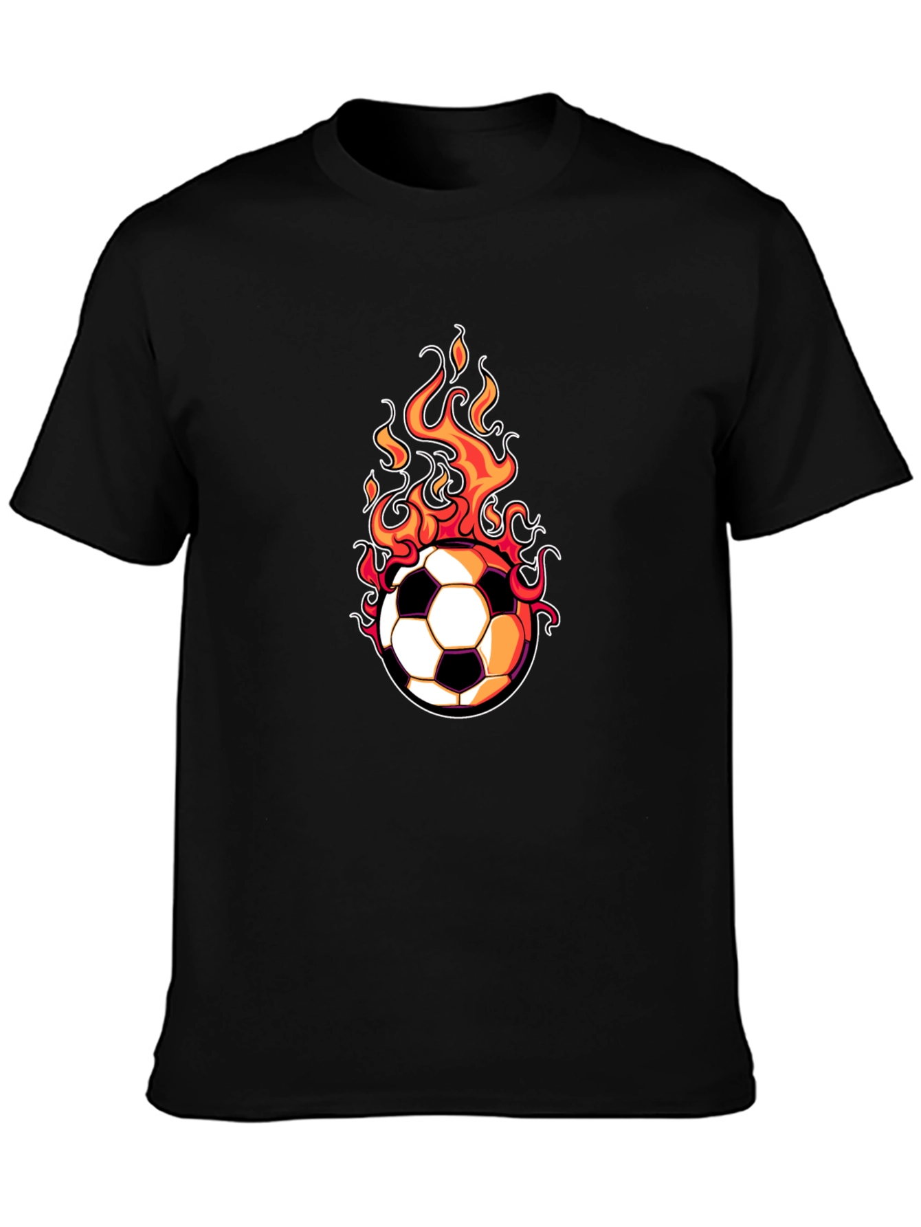Flaming Soccer Ball Graphic Tee