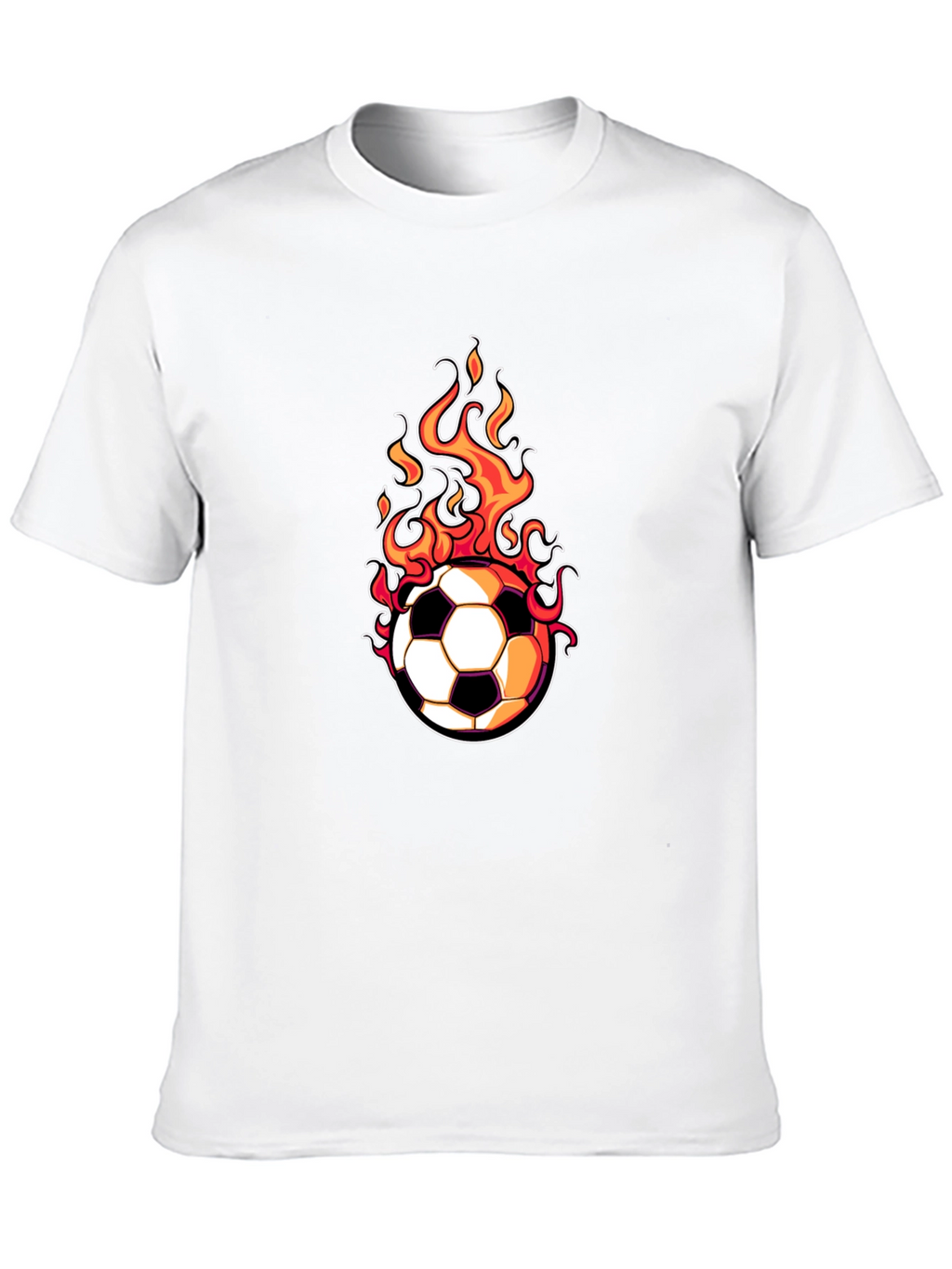Flaming Soccer Ball Graphic Tee