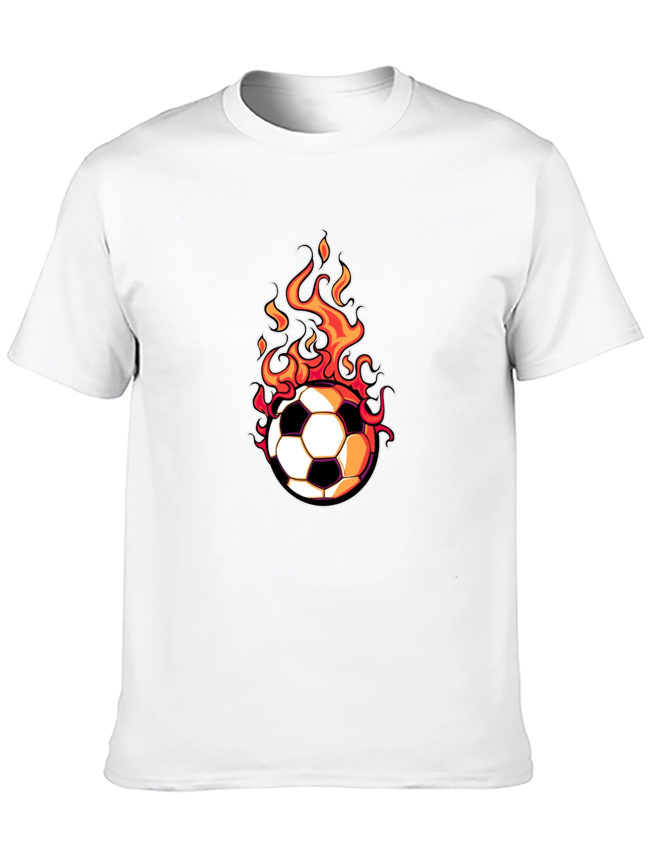 Flaming Soccer Ball Graphic Tee
