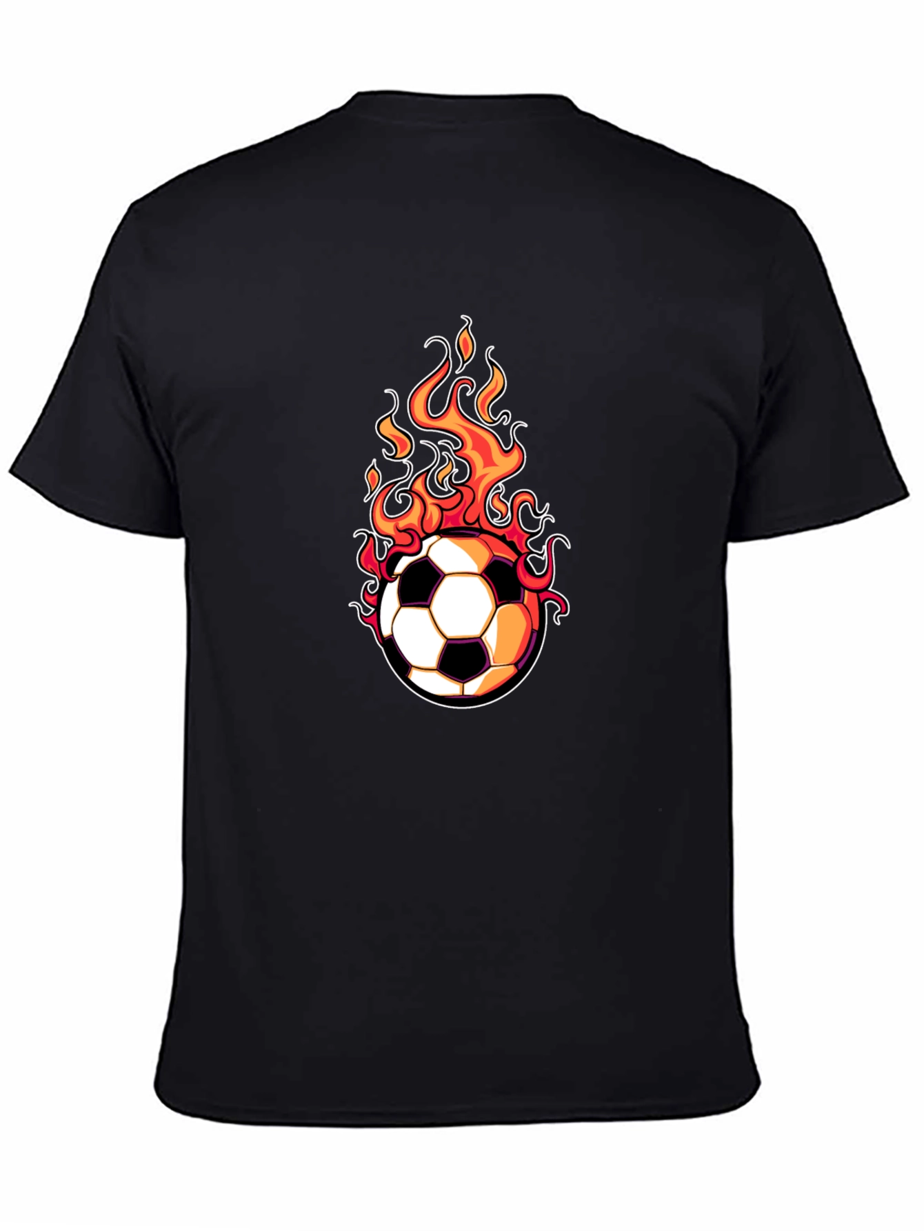 Flaming Soccer Ball Graphic Tee