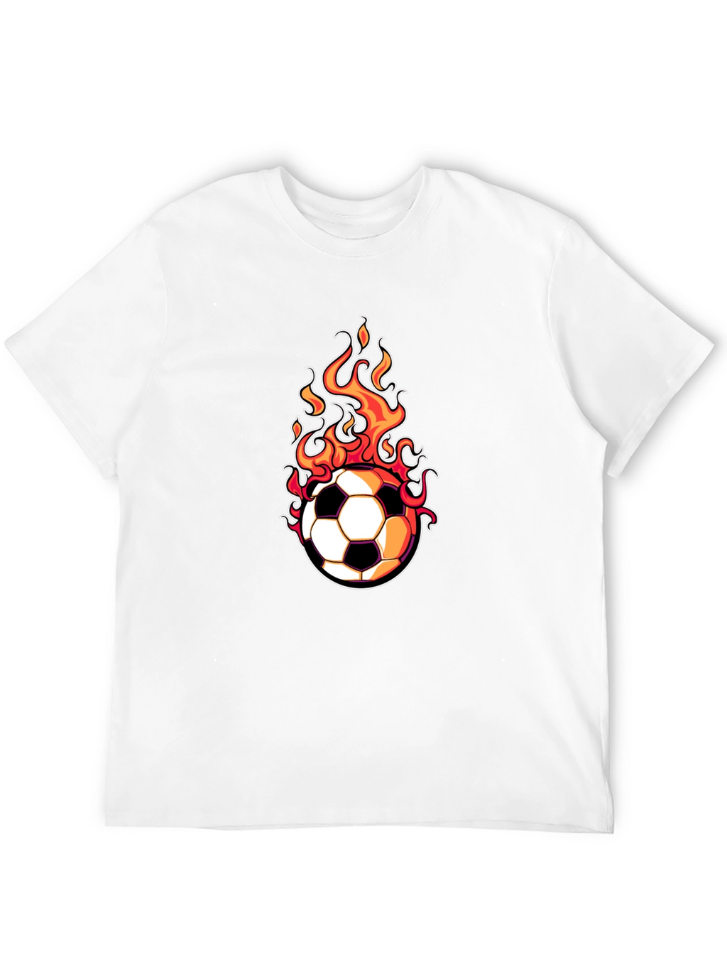 Flaming Soccer Ball Graphic Tee