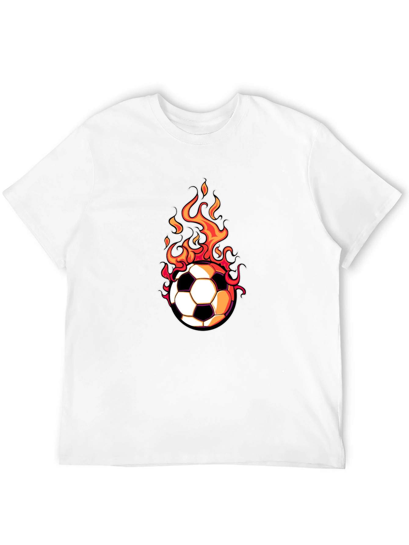 Flaming Soccer Ball Graphic Tee