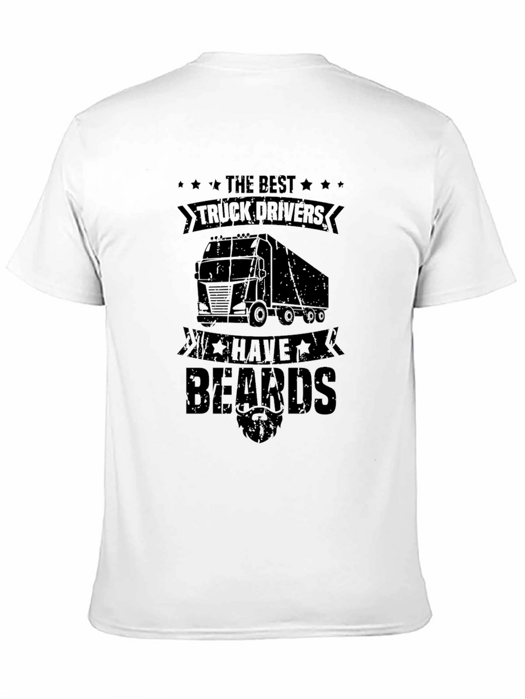 Bearded Trucker Graphic Tee - Cool Truck Driver Shirt