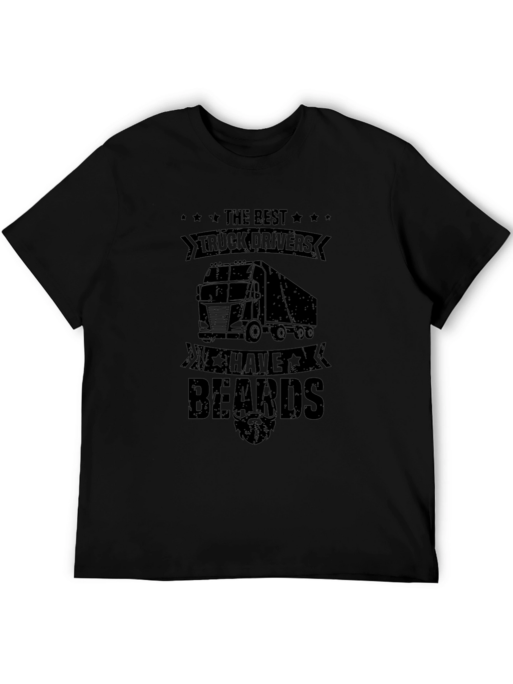 Bearded Trucker Graphic Tee - Cool Truck Driver Shirt