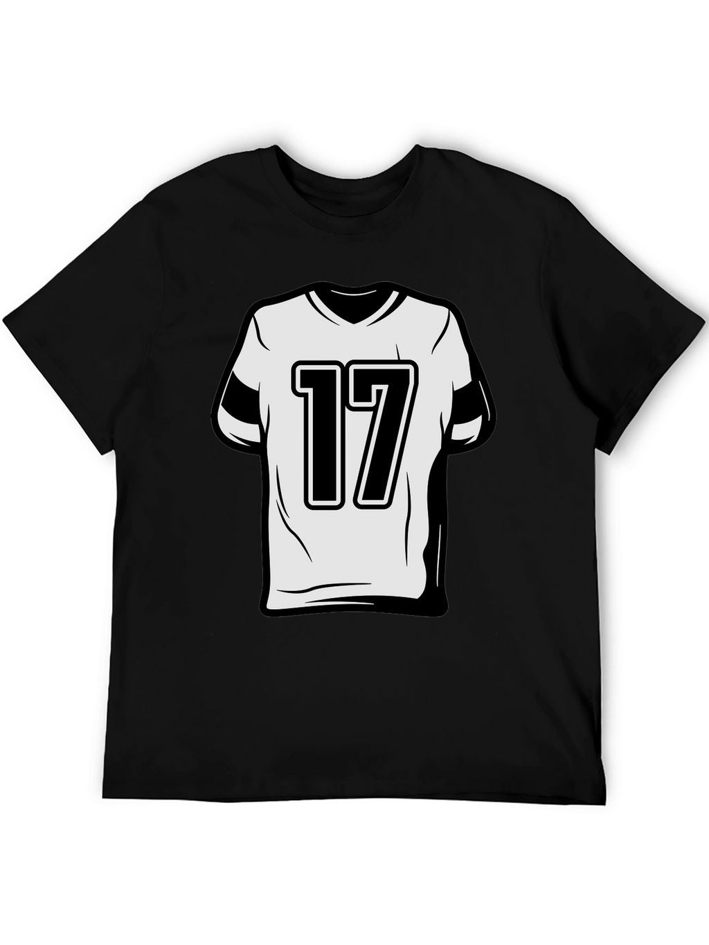 Number 17 Graphic Tee - Sporty Style