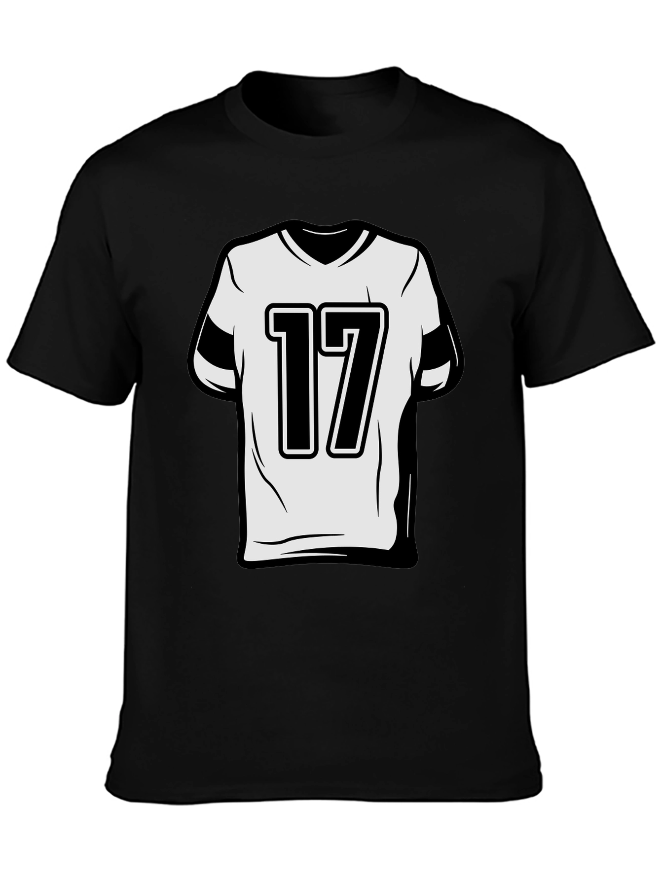 Number 17 Graphic Tee - Sporty Style