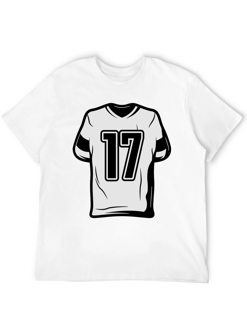 Number 17 Graphic Tee - Sporty Style