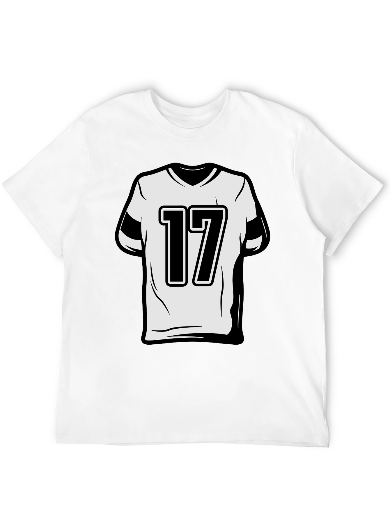 Number 17 Graphic Tee - Sporty Style