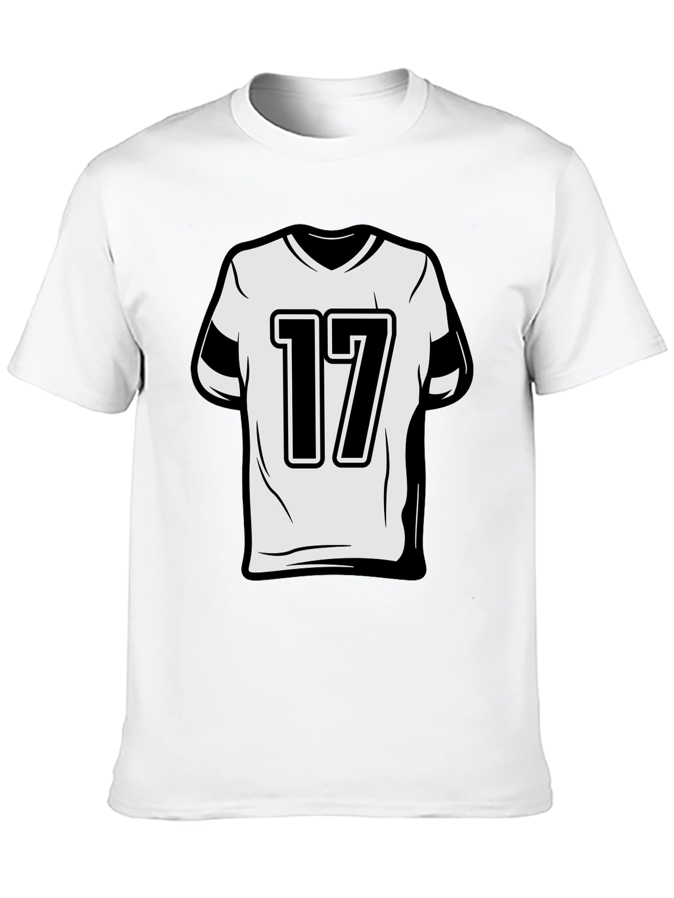 Number 17 Graphic Tee - Sporty Style