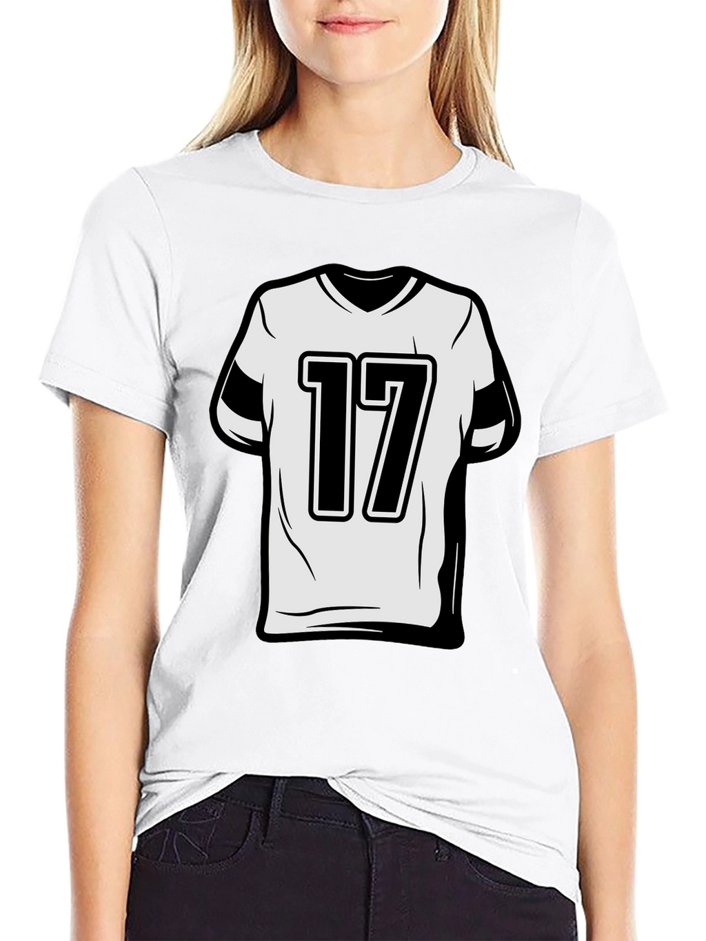 Number 17 Graphic Tee - Sporty Style