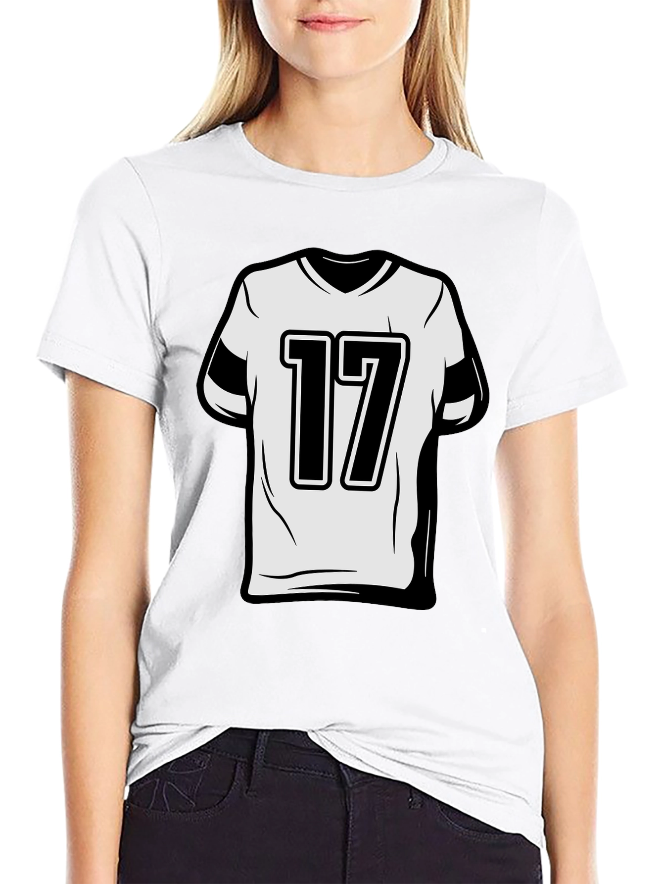 Number 17 Graphic Tee - Sporty Style