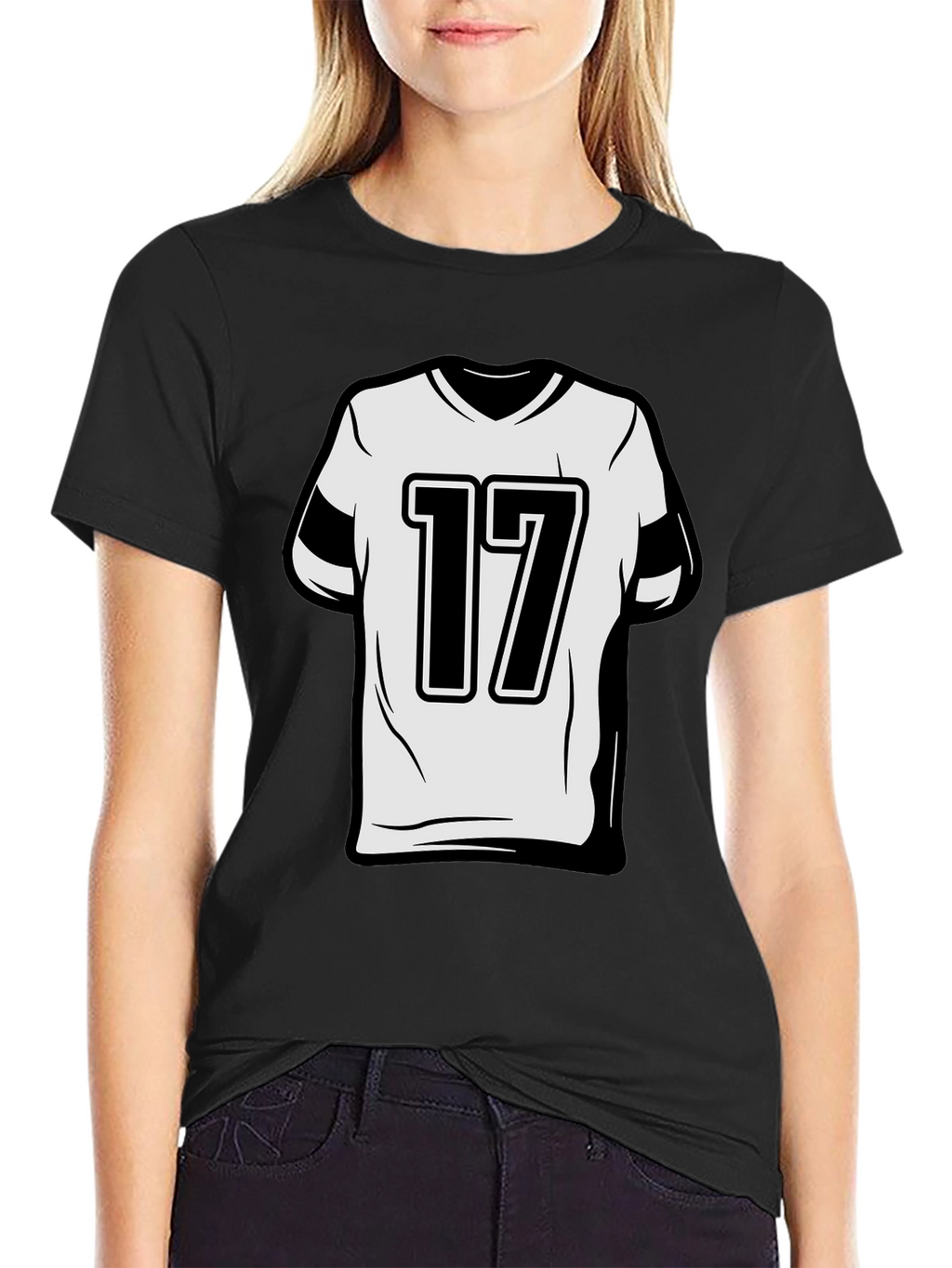 Number 17 Graphic Tee - Sporty Style