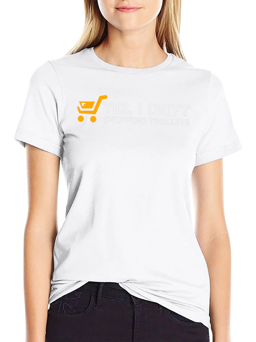 Yes I Drift Shopping Trolleys Black T-Shirt
