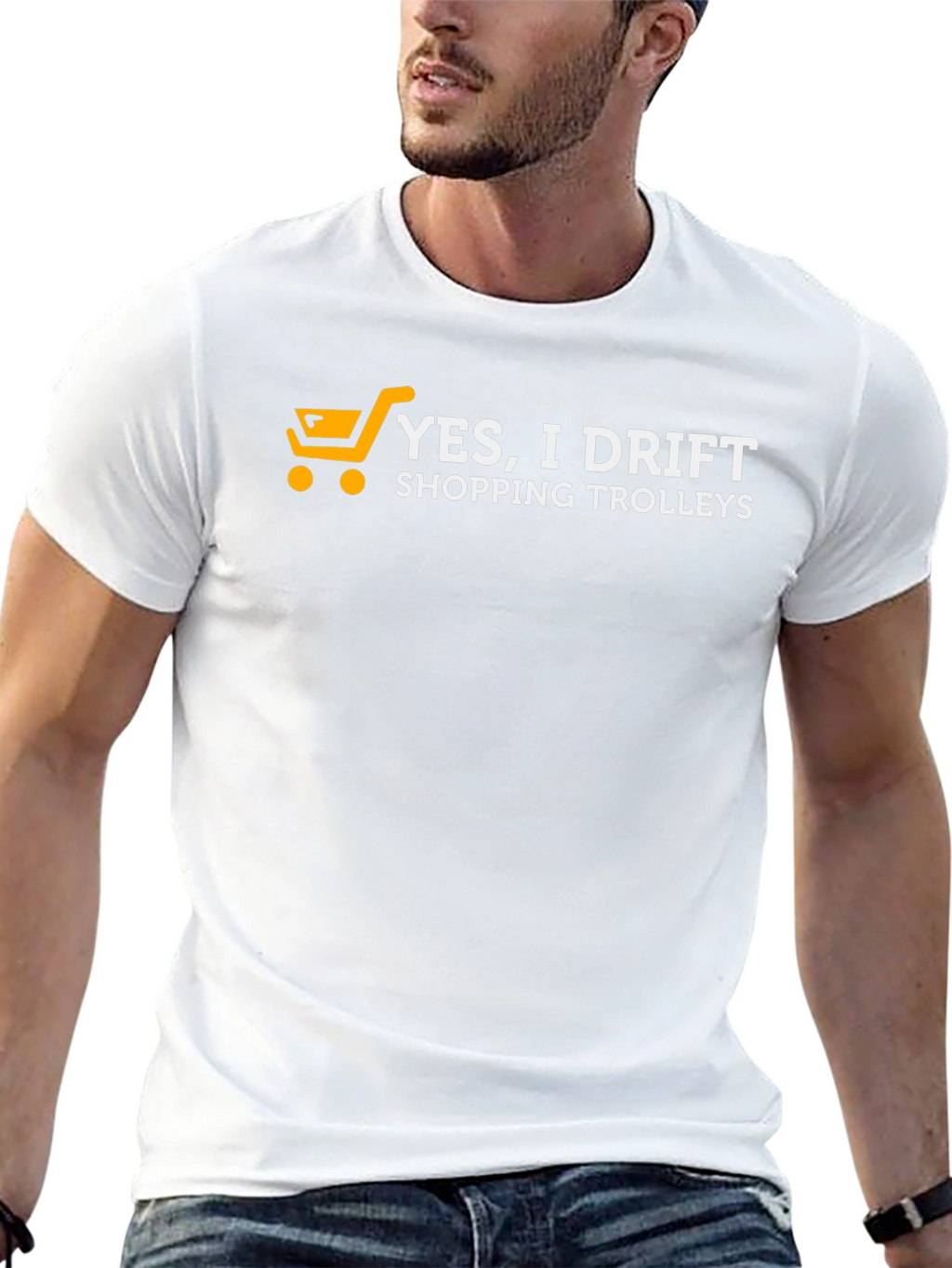 Yes I Drift Shopping Trolleys Black T-Shirt