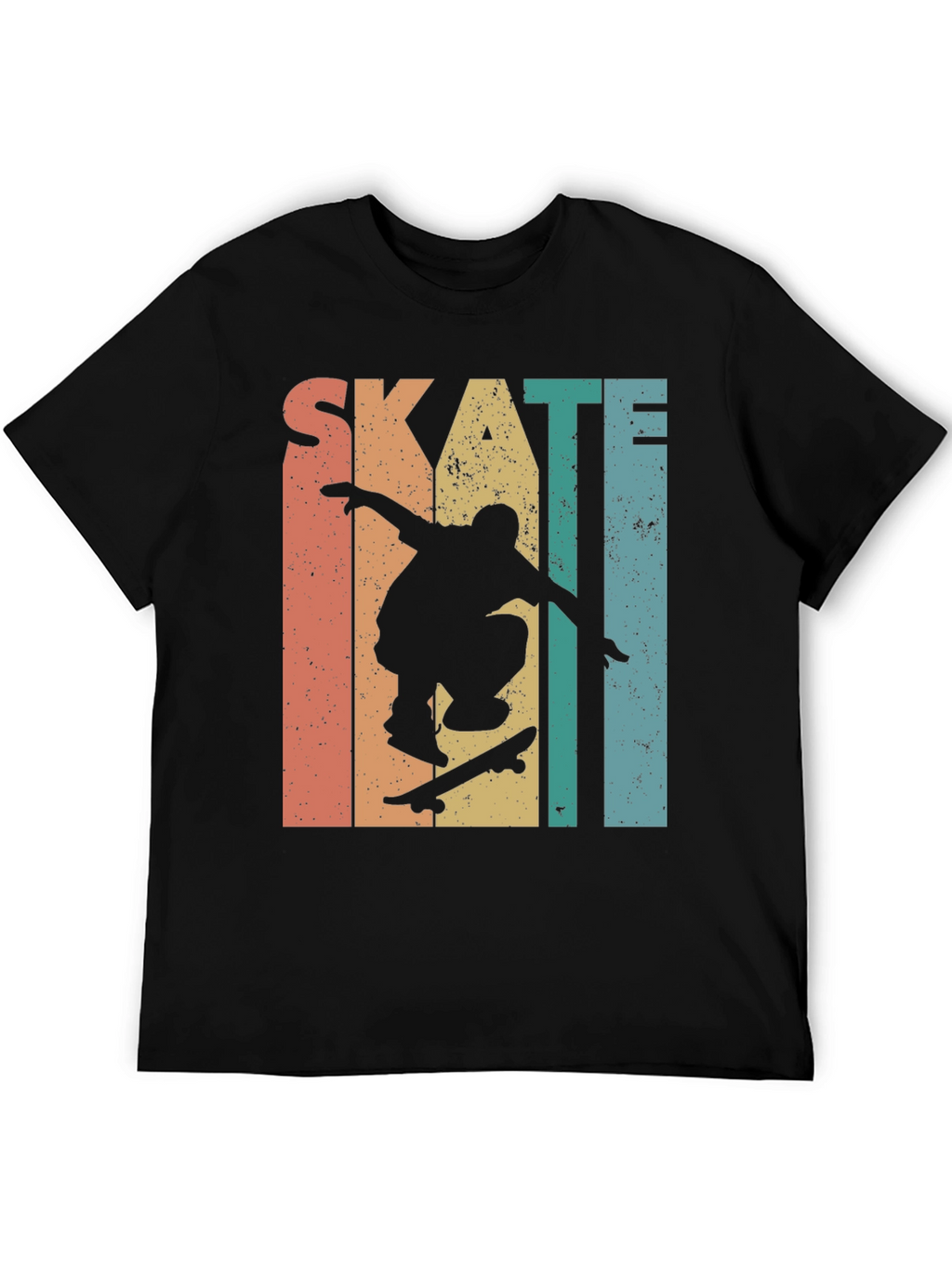 Skateboarding Retro Graphic Tee - Black