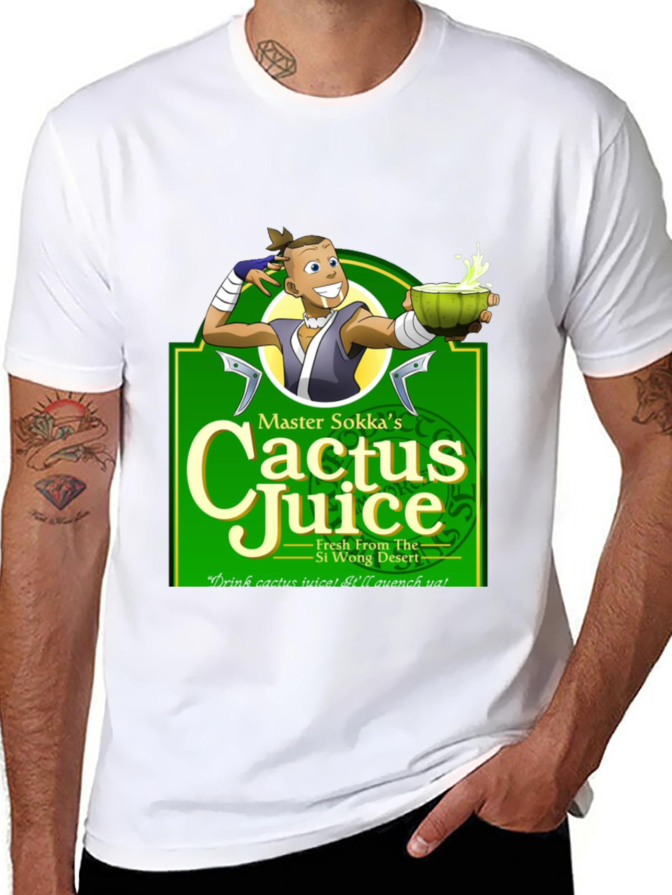 Sokka Cactus Juice T-Shirt - Avatar: The Last Airbender Fan Apparel