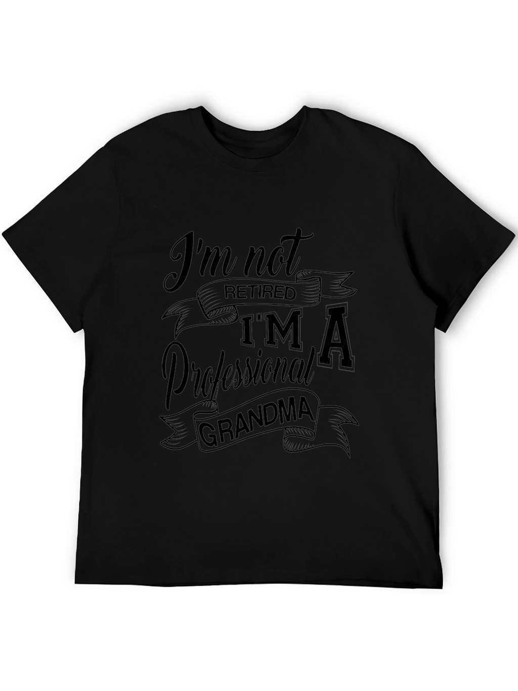 Professional Grandma Tee - Black Cotton Shirt