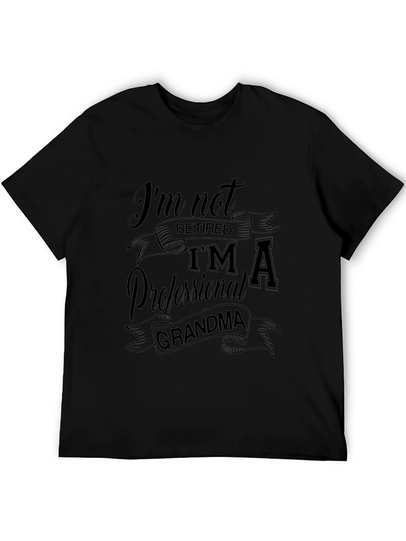 Professional Grandma Tee - Black Cotton Shirt