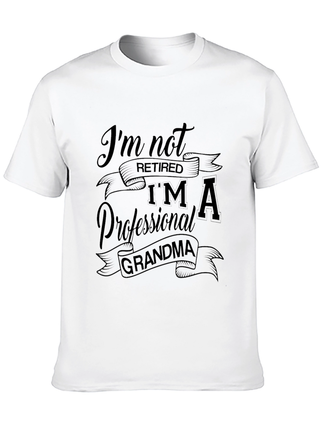 Professional Grandma Tee - Black Cotton Shirt