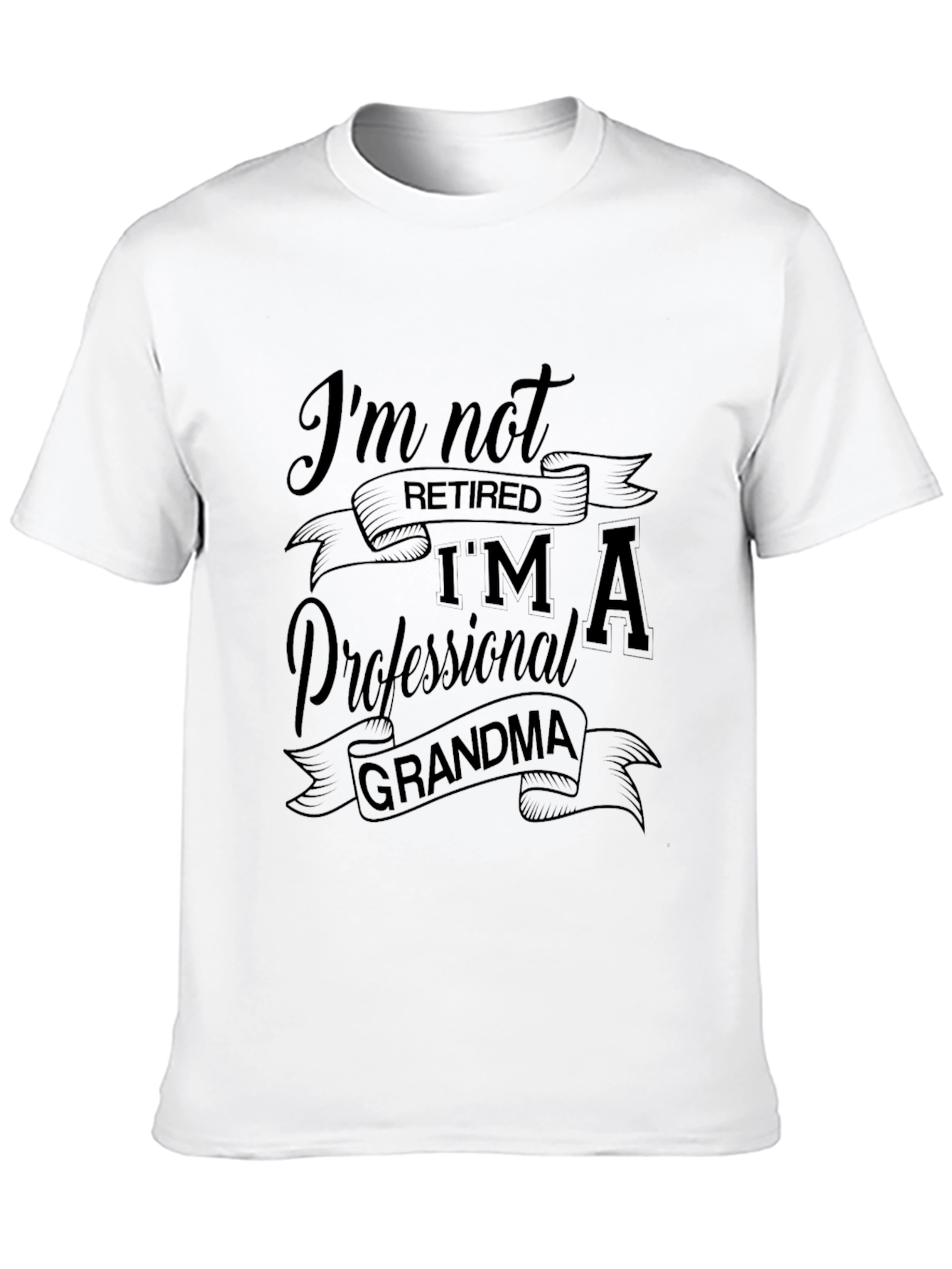 Professional Grandma Tee - Black Cotton Shirt
