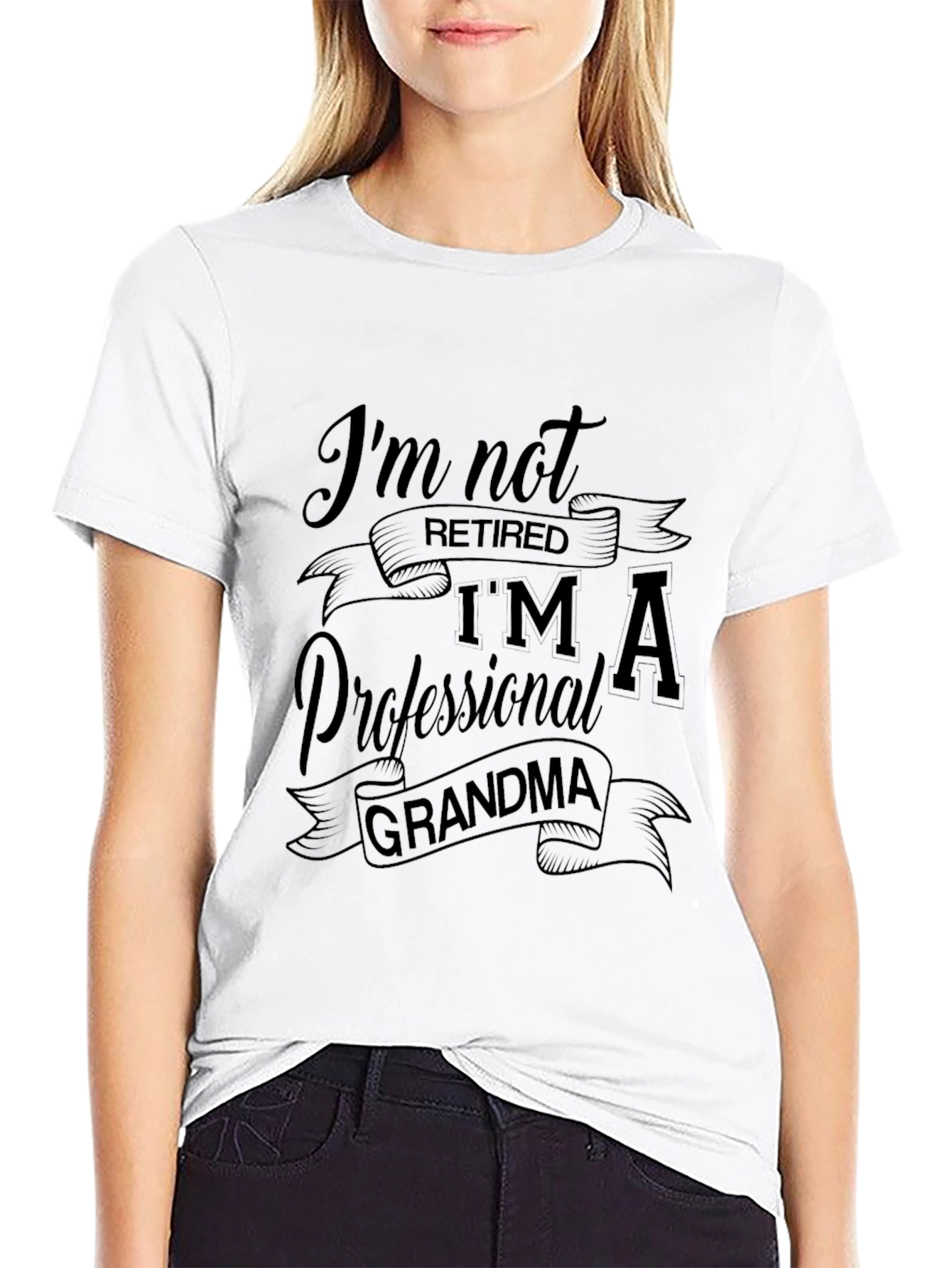 Professional Grandma Tee - Black Cotton Shirt