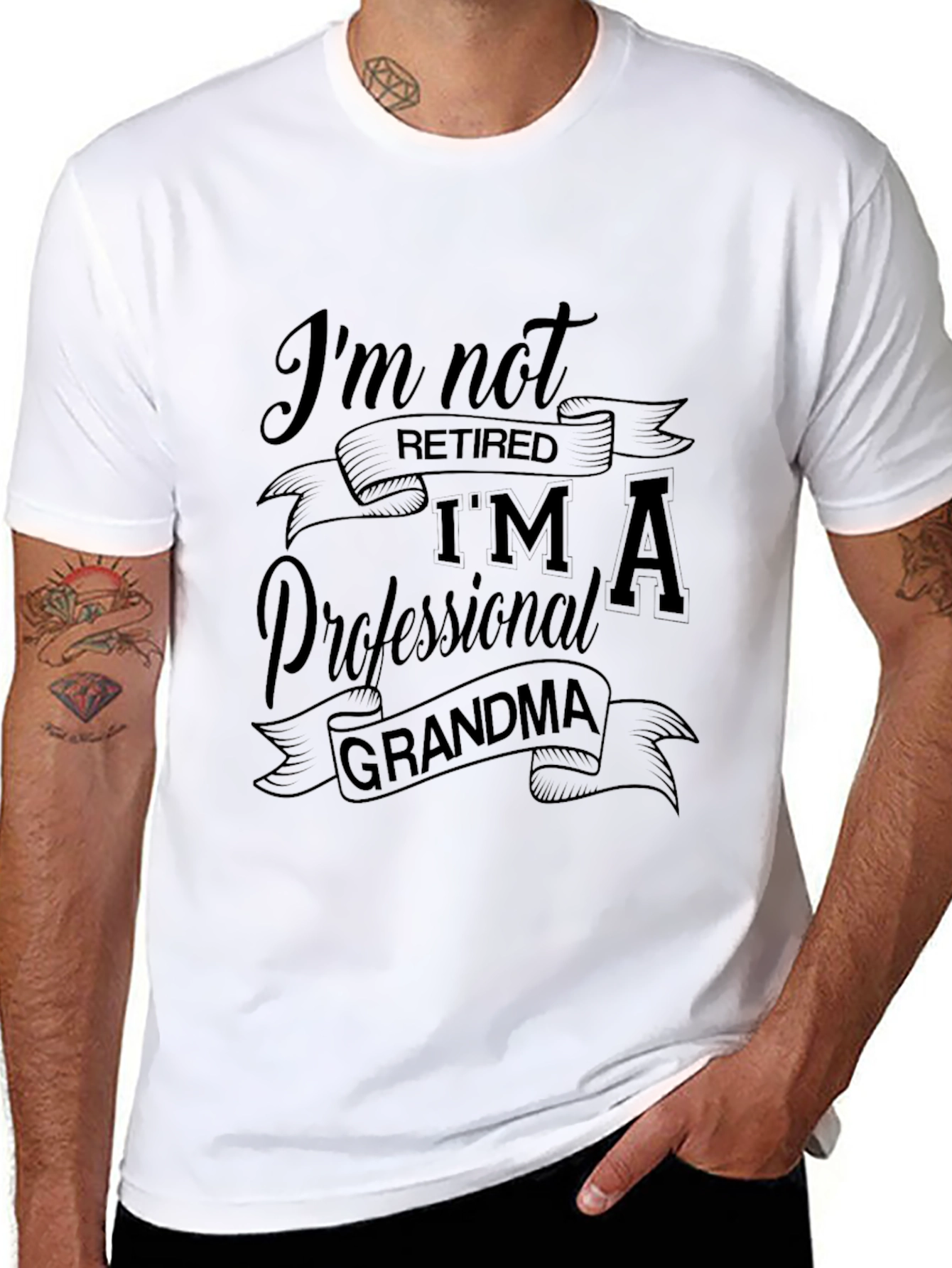 Professional Grandma Tee - Black Cotton Shirt