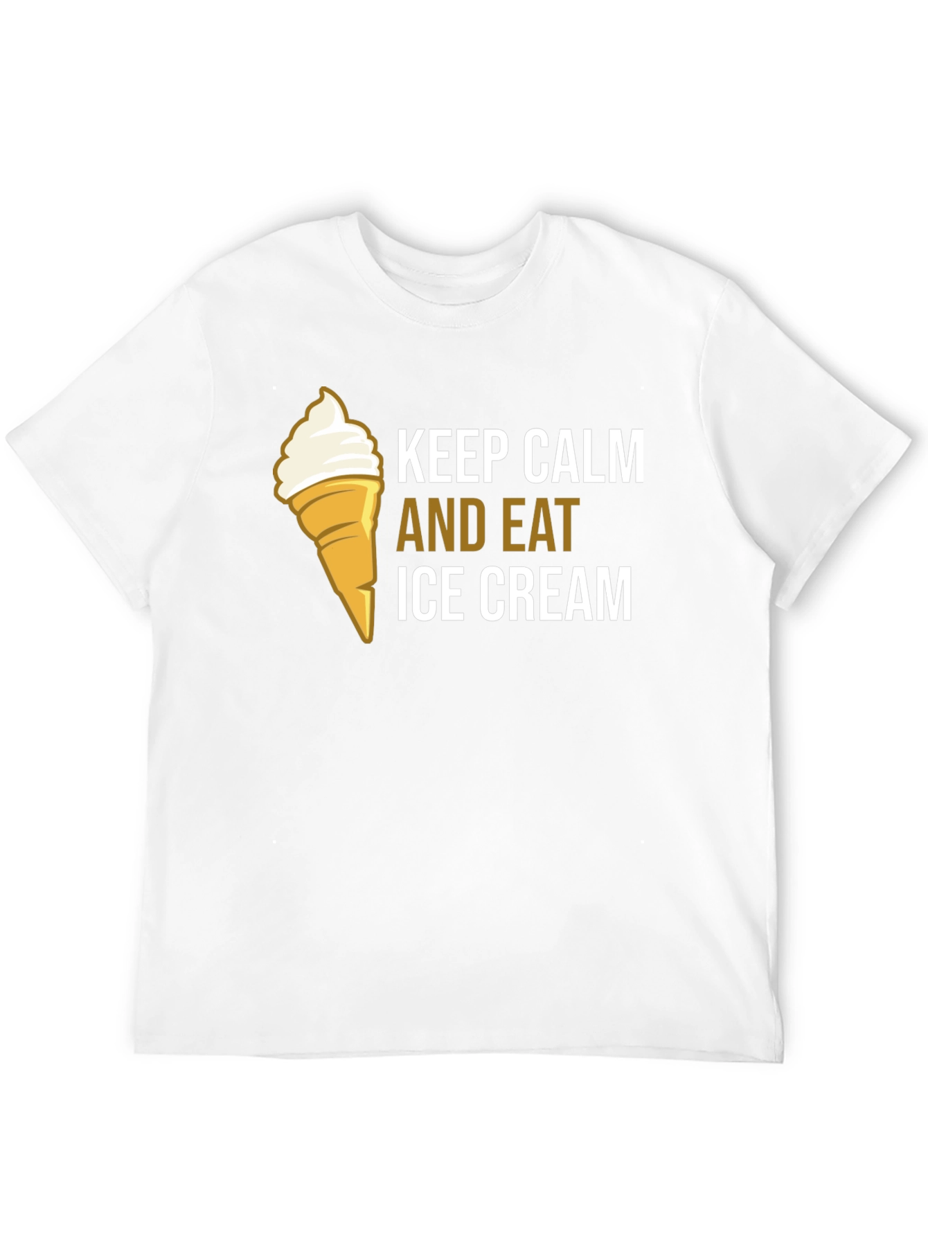 Keep Calm and Eat Ice Cream Graphic T-Shirt