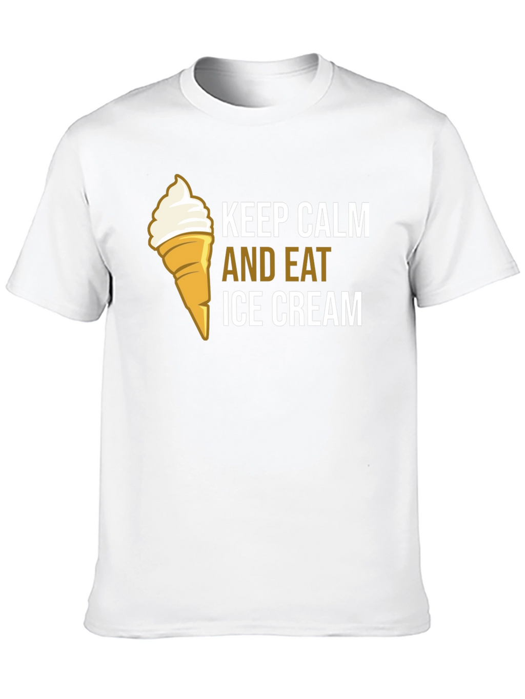 Keep Calm and Eat Ice Cream Graphic T-Shirt