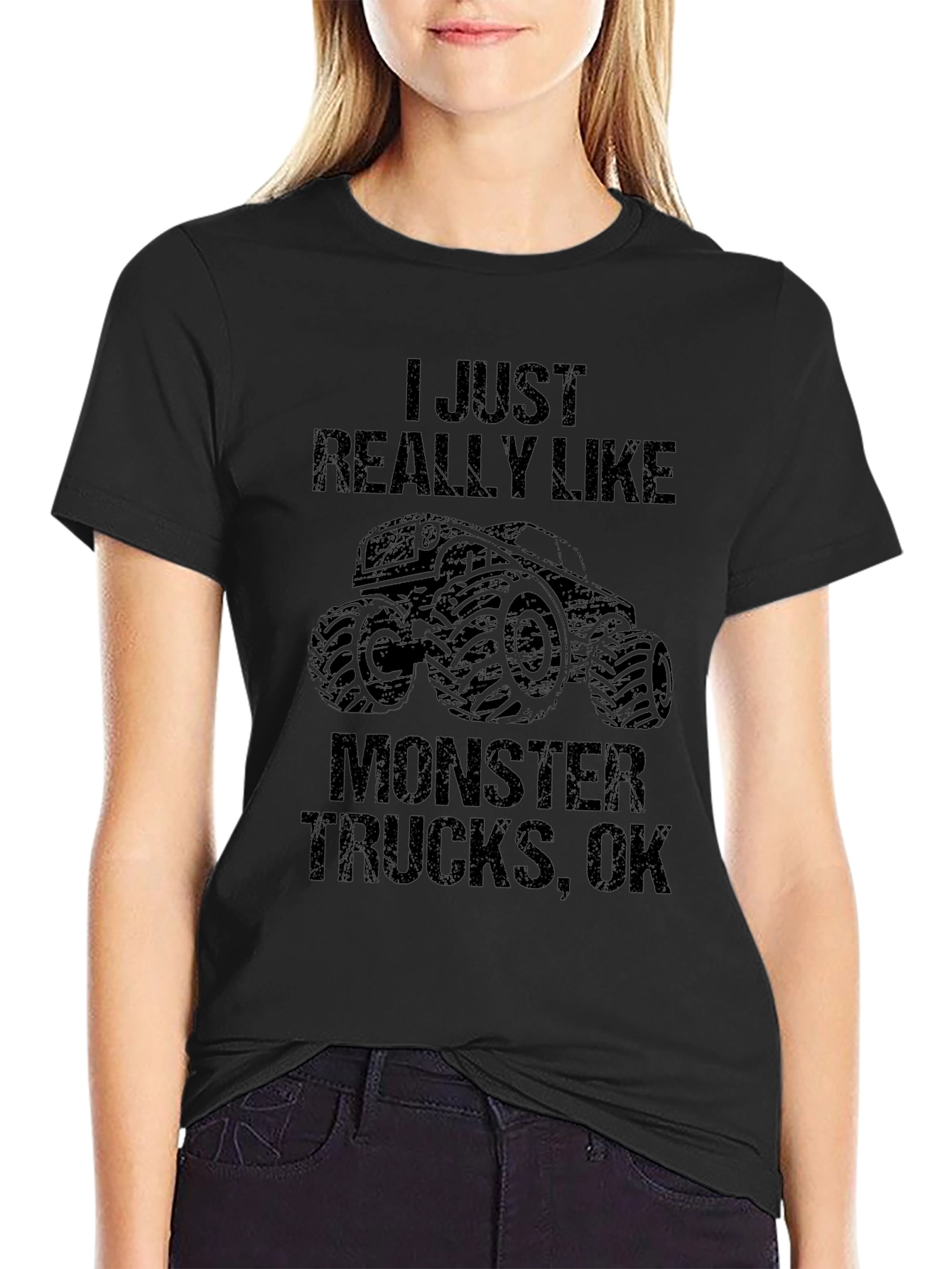 Monster Truck Graphic Tee - I Just Really Like Monster Trucks OK