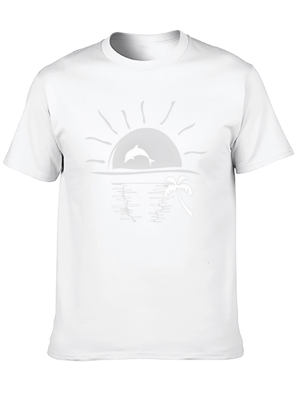 Sunset Dolphin Graphic Tee - Black