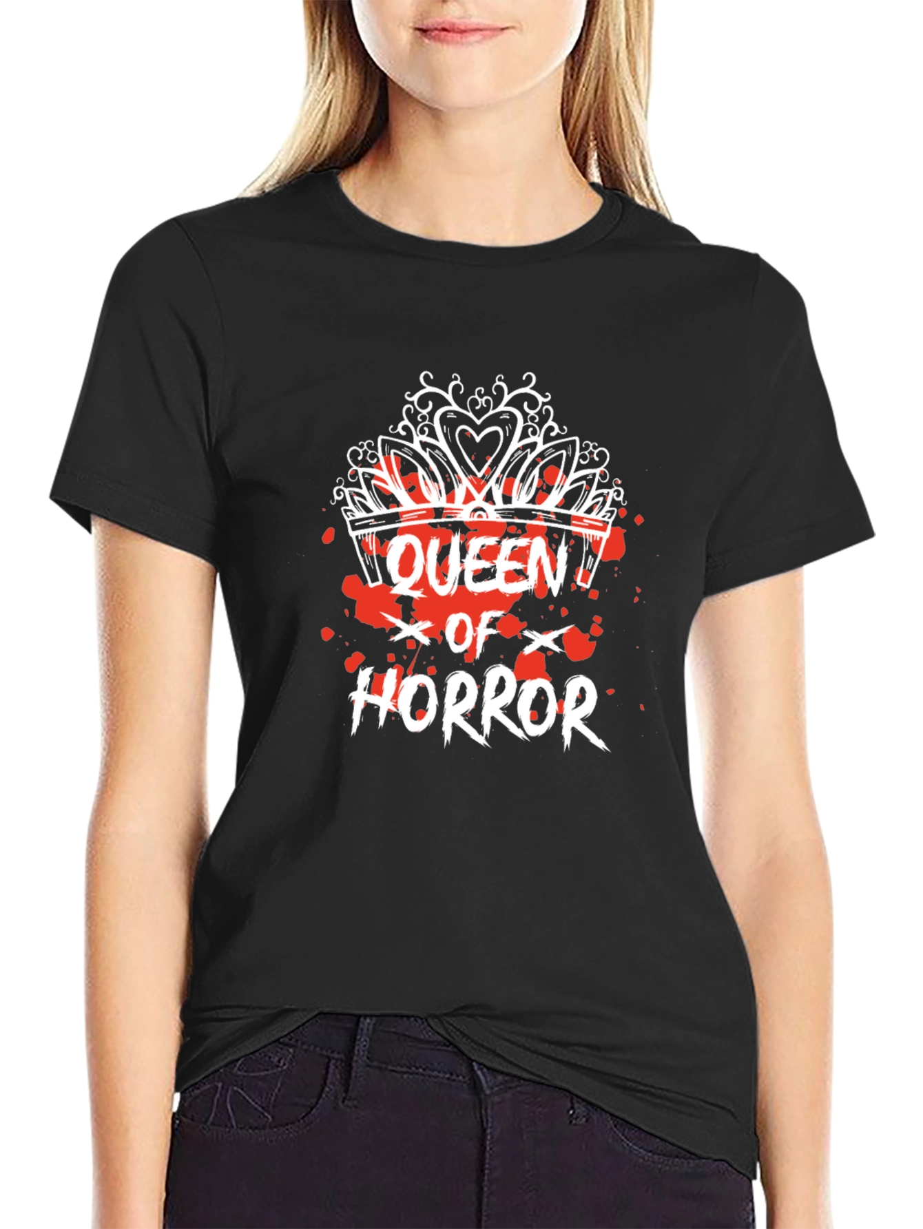 Queen of Horror T-Shirt - Spooky Graphic Tee