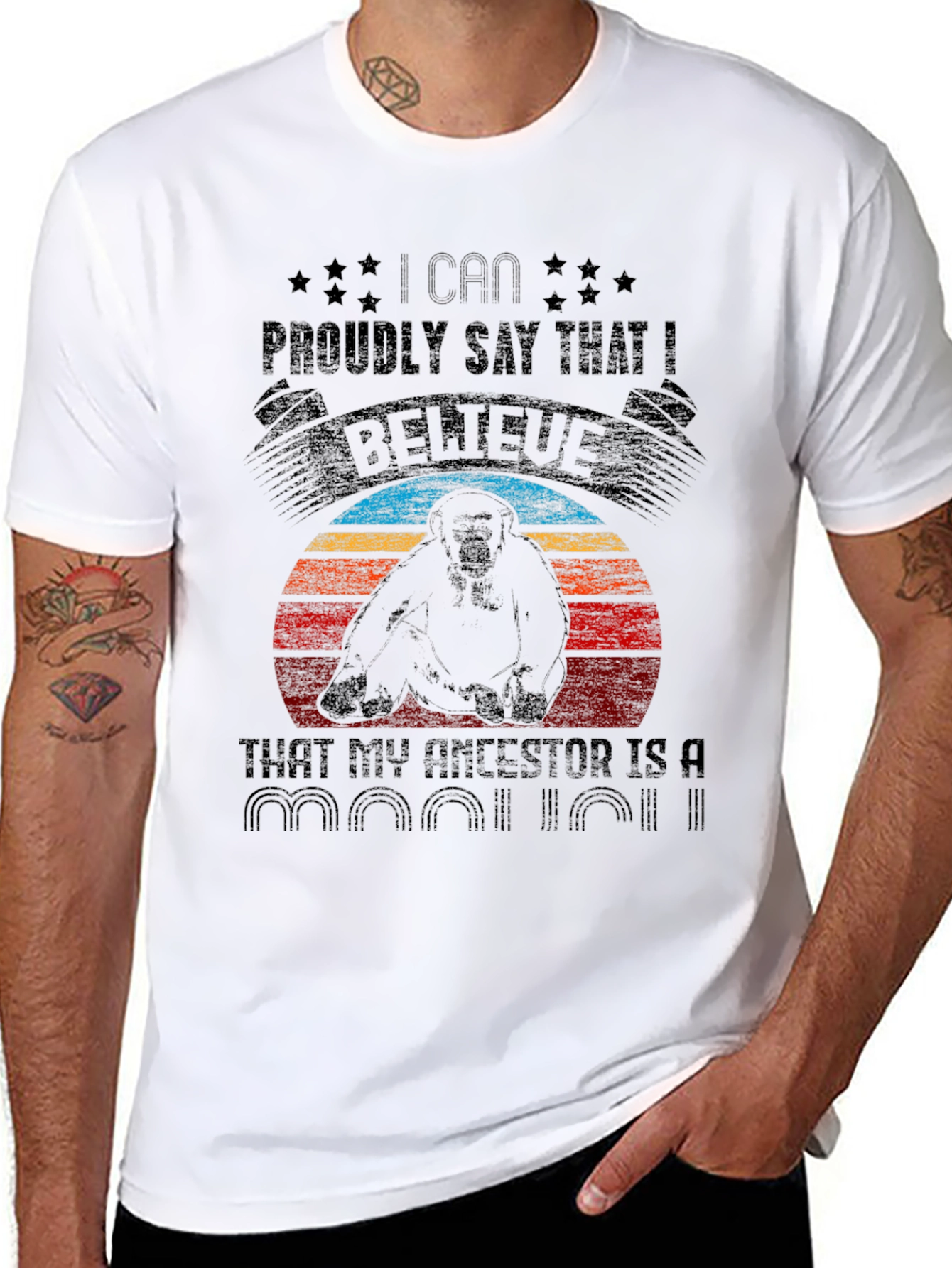 Gorilla Ancestor Graphic Tee - I Can Proudly Say