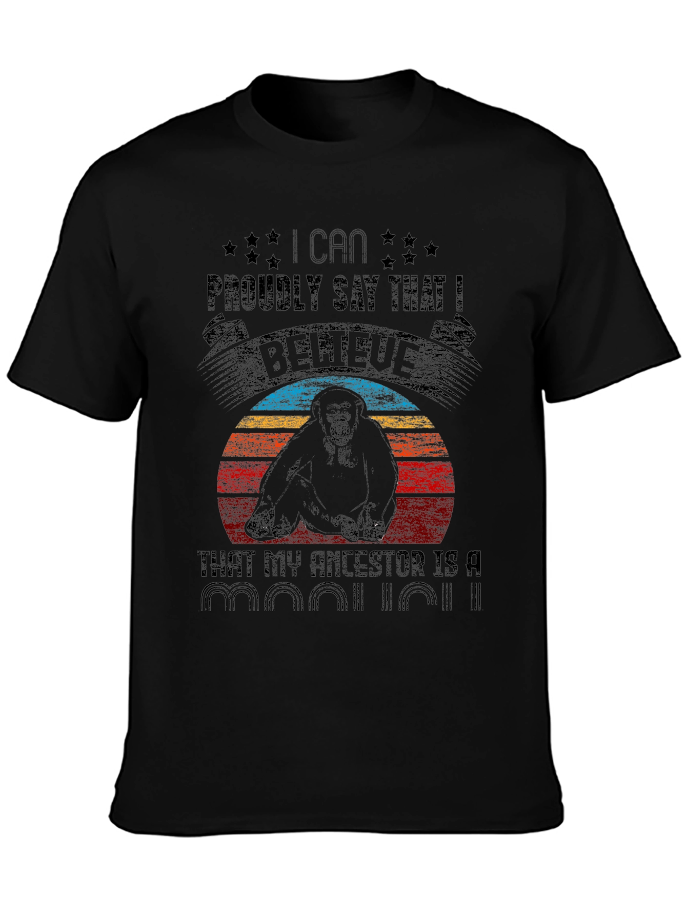 Gorilla Ancestor Graphic Tee - I Can Proudly Say