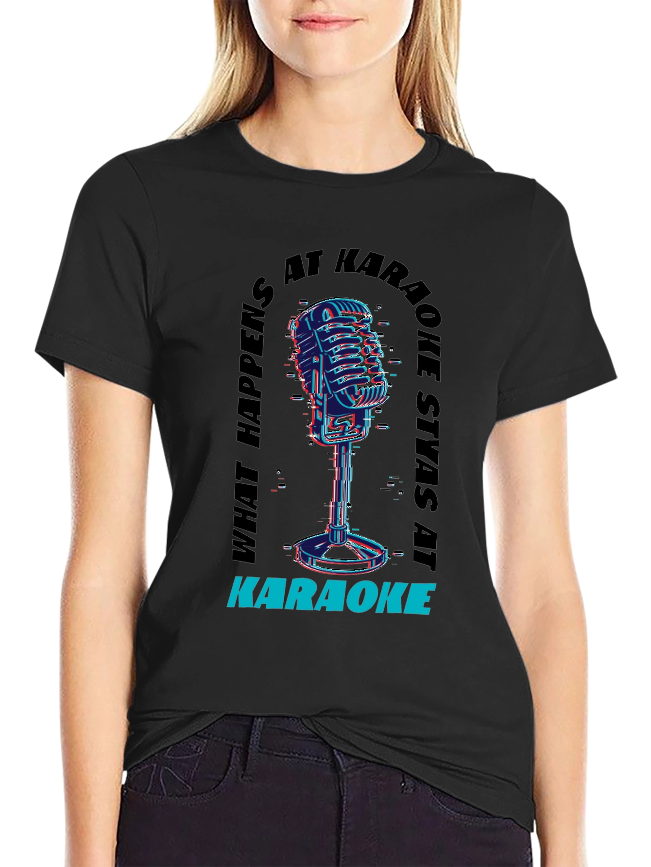 Karaoke Vibes Tee - What Happens At Karaoke Stays At Karaoke